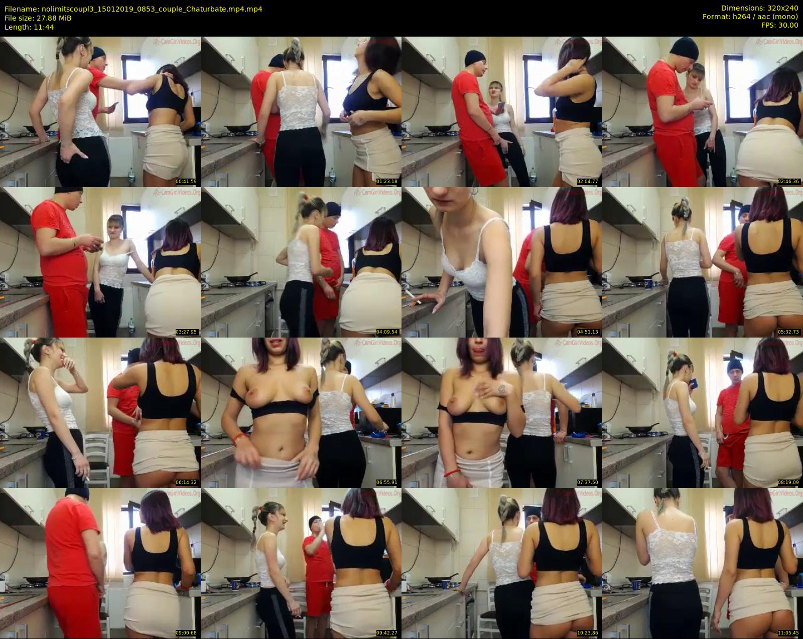 nolimitscoupl3 — 12 minute Chaturbate Couple stripcam recording, SD, Jan 15, 2019
