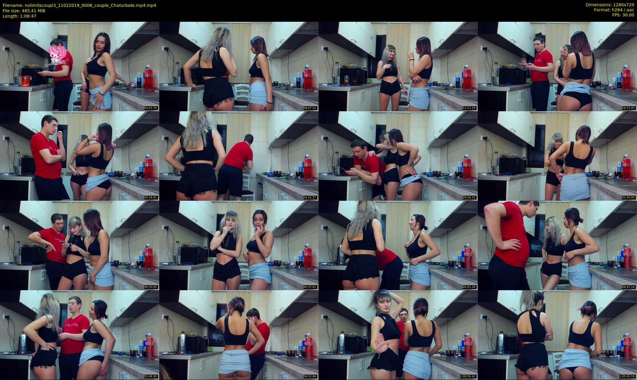 nolimitscoupl3 — 69 minute Chaturbate Couple stripcam recording, 720p, Feb 11, 2019
