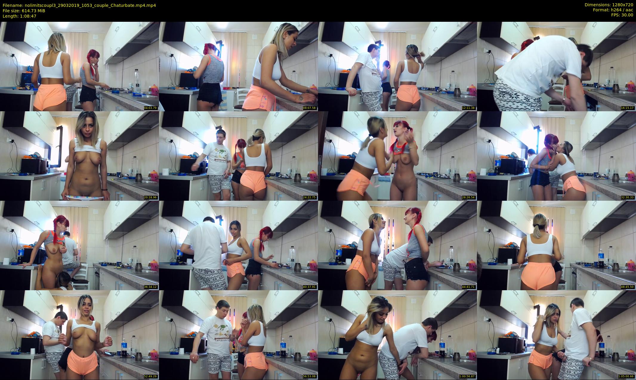 nolimitscoupl3 — 69 minute Chaturbate Couple stripcam recording, 720p, Mar 29, 2019