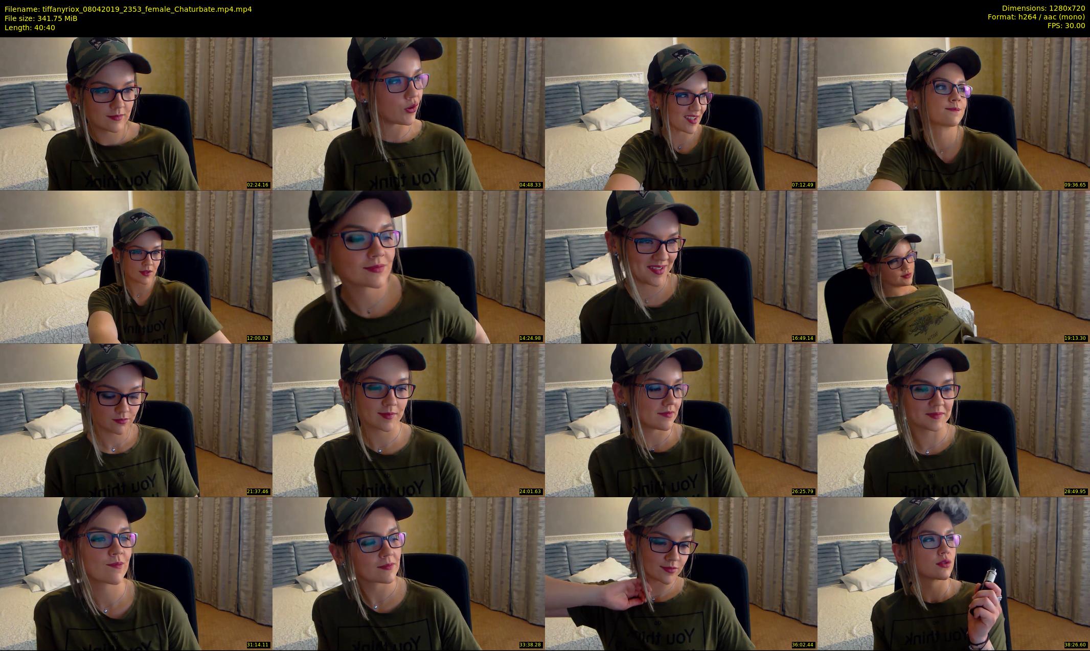 tiffanyriox — 41 minute Chaturbate Female stripcam recording, 720p, Apr 8, 2019