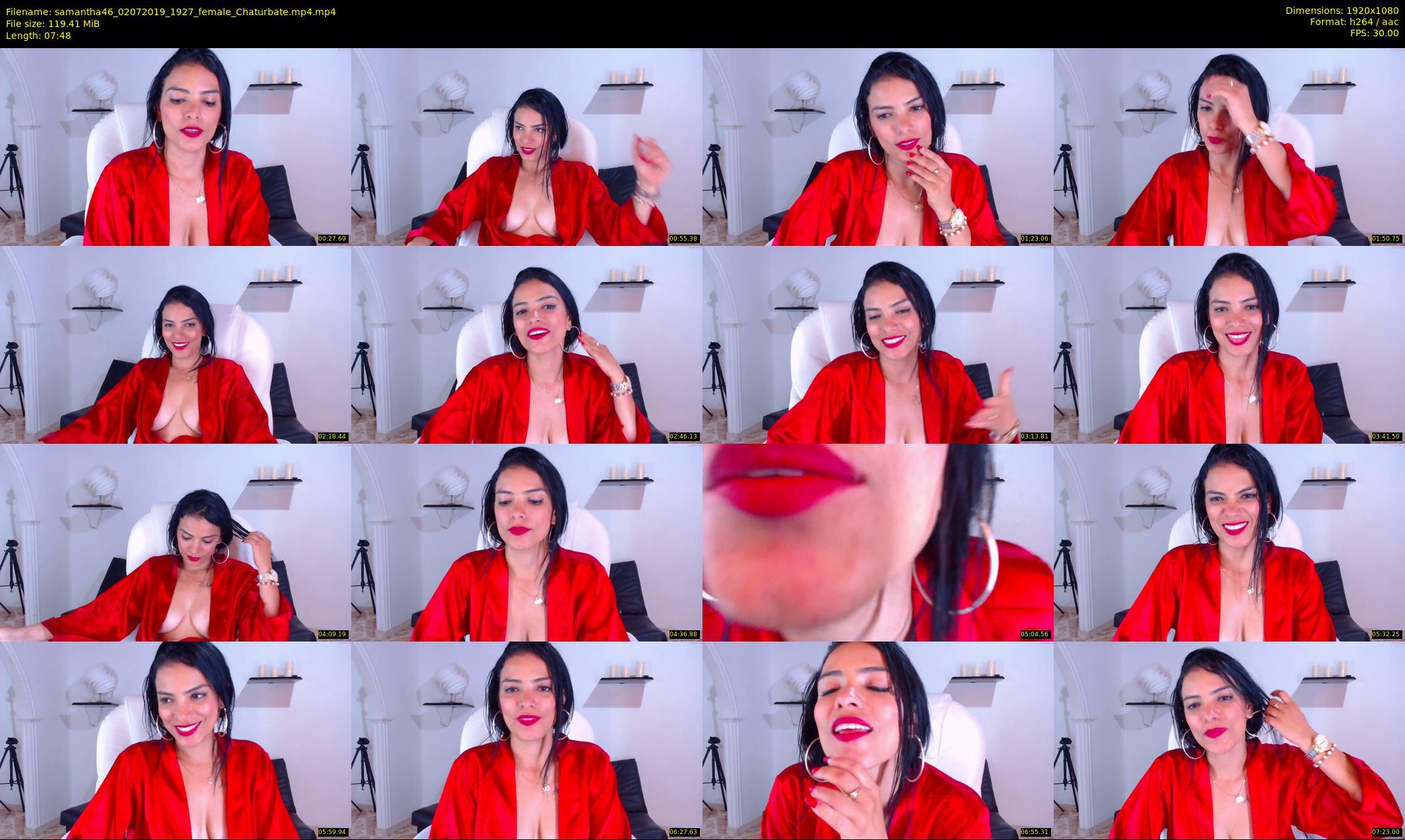 samantha46 — 8 minute Chaturbate Female stripcam recording, 1080p, Jul 2, 2019