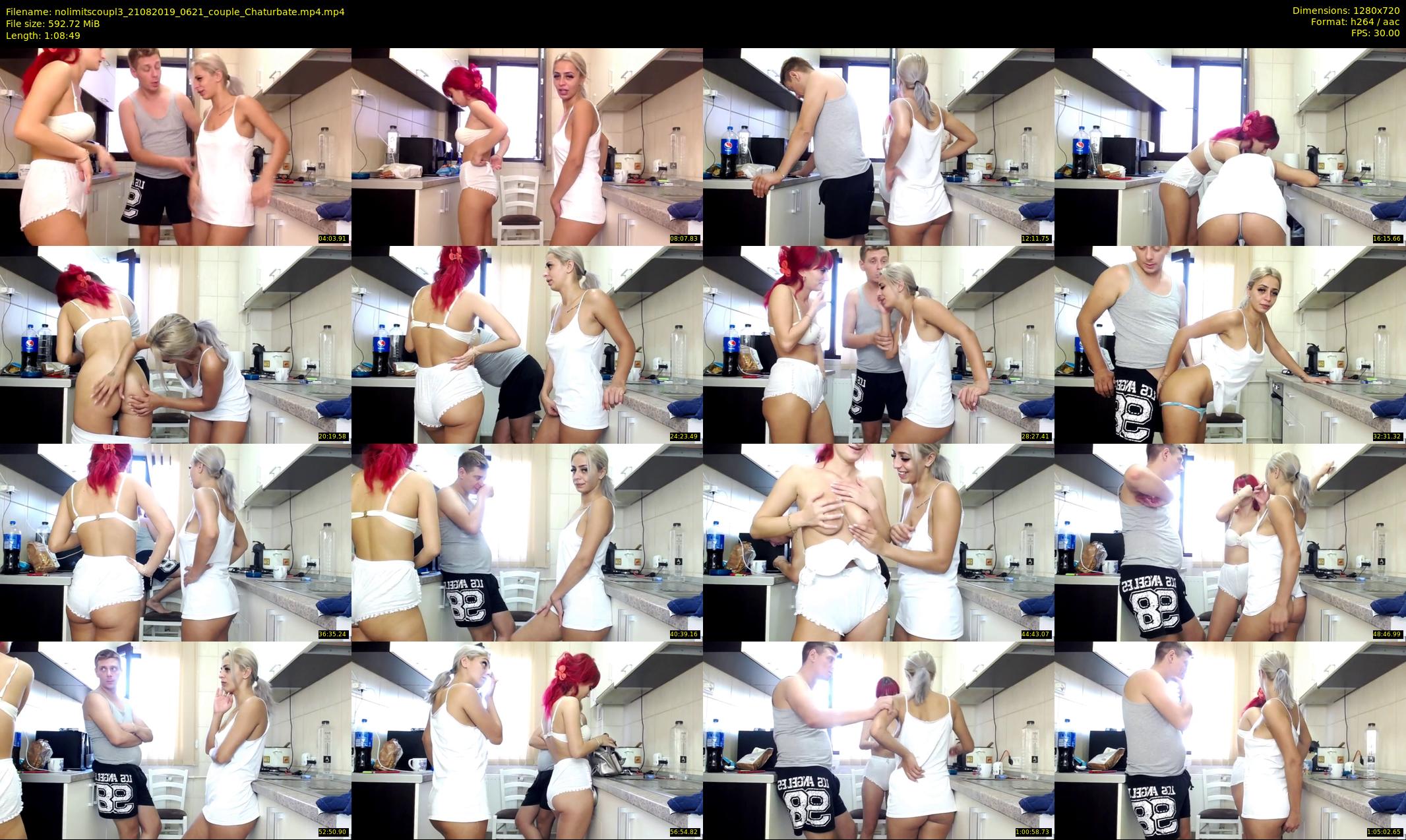 nolimitscoupl3 — 69 minute Chaturbate Couple stripcam recording, 720p, Aug 21, 2019