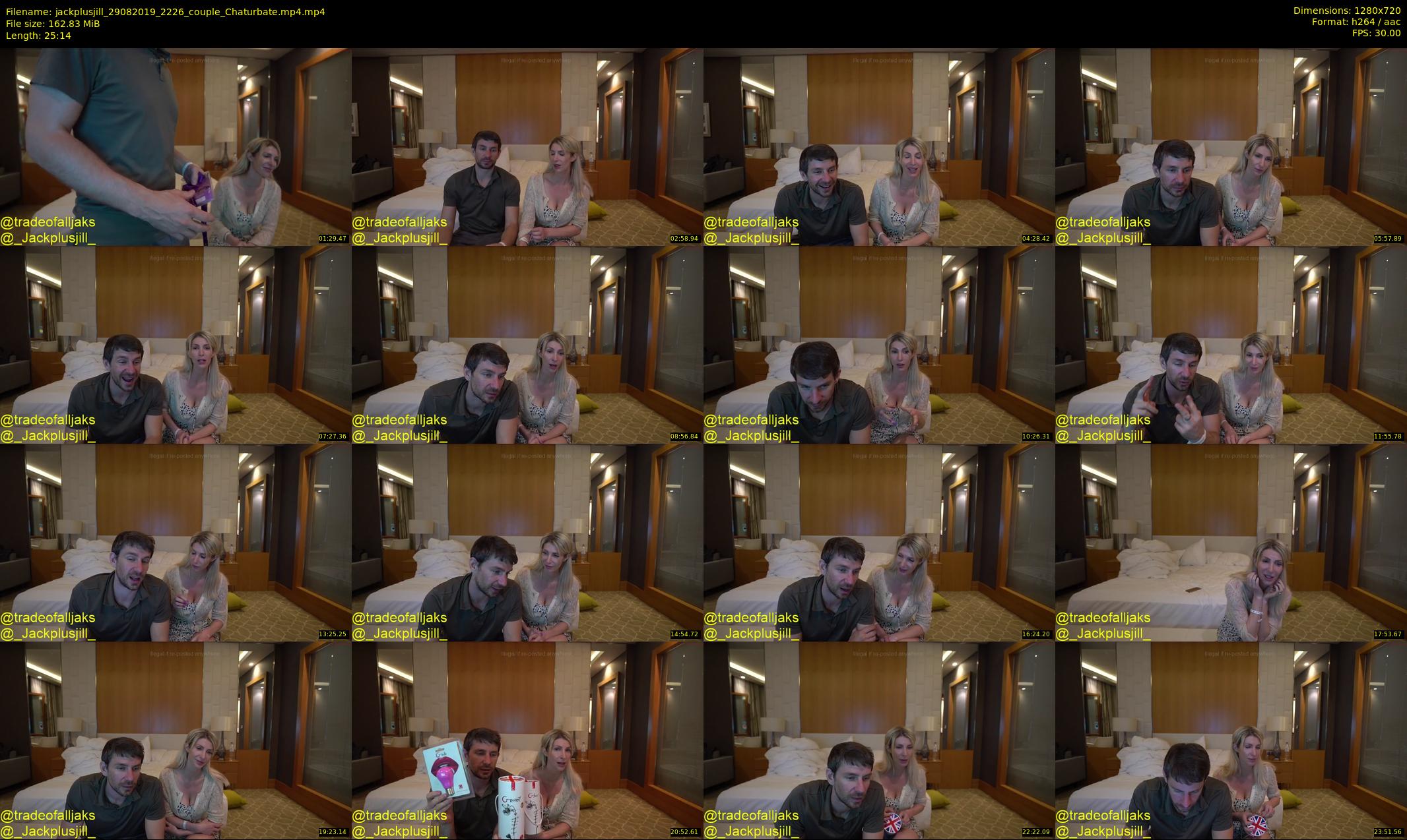 jackplusjill — 26 minute Chaturbate Couple stripcam recording, 720p, Aug 29, 2019