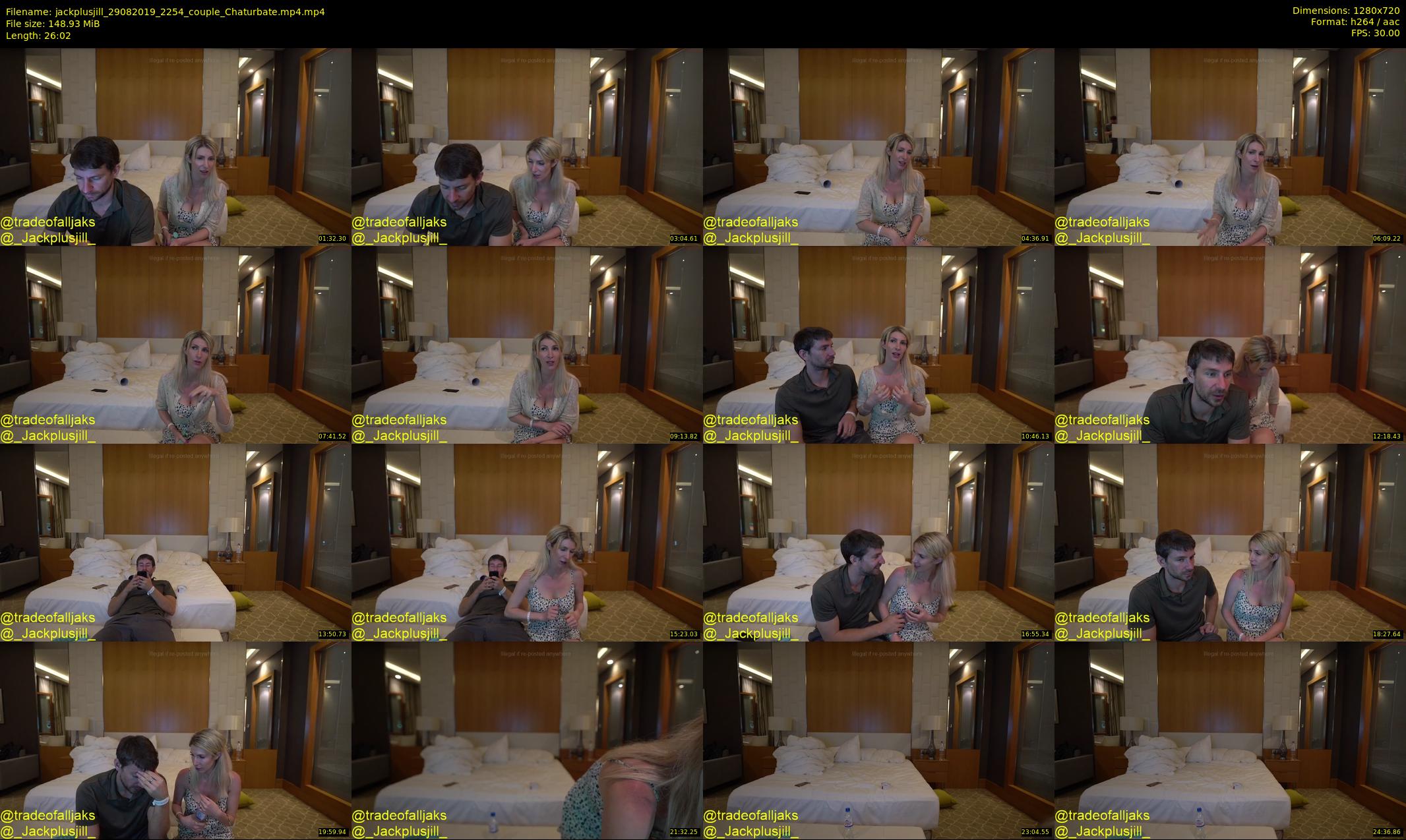 jackplusjill — 27 minute Chaturbate Couple stripcam recording, 720p, Aug 29, 2019