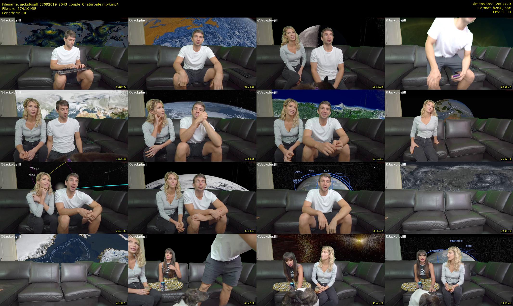 jackplusjill — 57 minute Chaturbate Couple stripcam recording, 720p, Sep 7, 2019