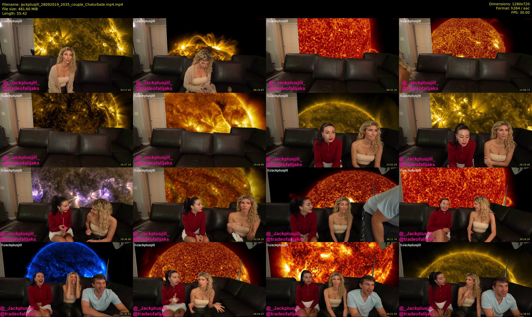jackplusjill — 56 minute Chaturbate Couple stripcam recording, 720p, Sep 28, 2019