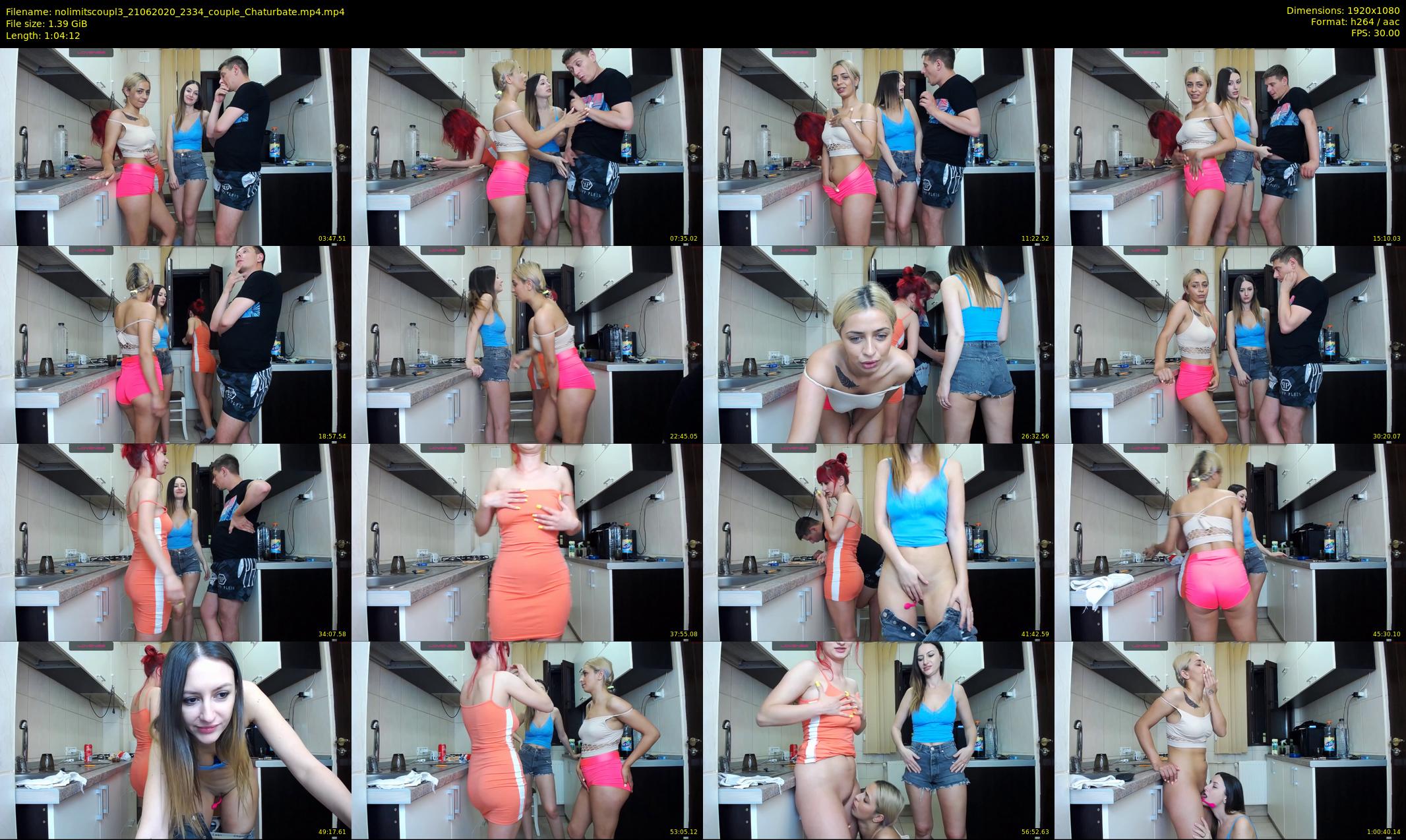 nolimitscoupl3 — 65 minute Chaturbate Couple stripcam recording, 1080p, Jun 21, 2020