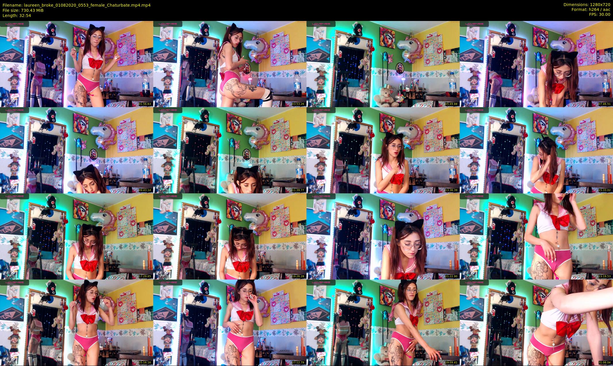 laureen_broke — 33 minute Chaturbate Female stripcam recording, 720p, Aug 1, 2020