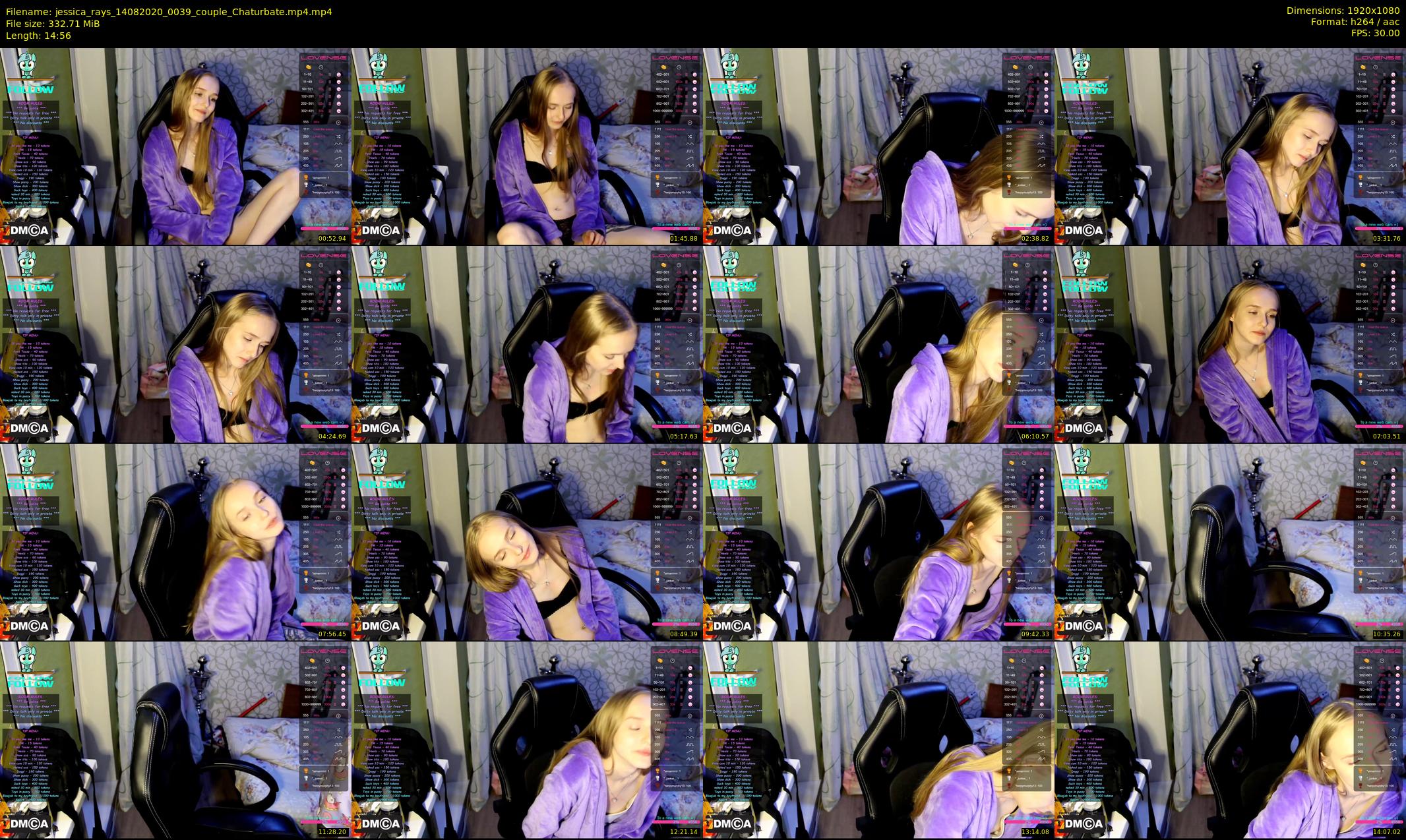 jessica_rays — 15 minute Chaturbate Couple stripcam recording, 1080p, Aug 14, 2020