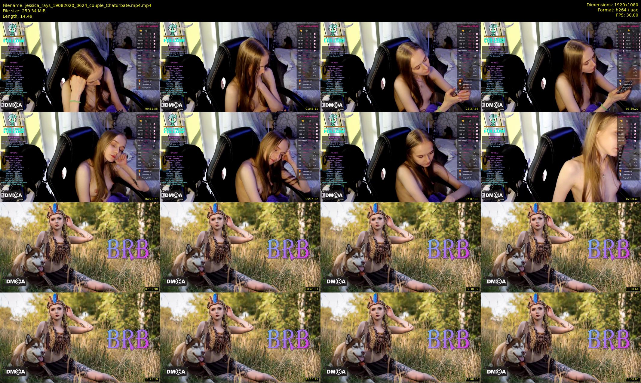 jessica_rays — 15 minute Chaturbate Couple stripcam recording, 1080p, Aug 19, 2020