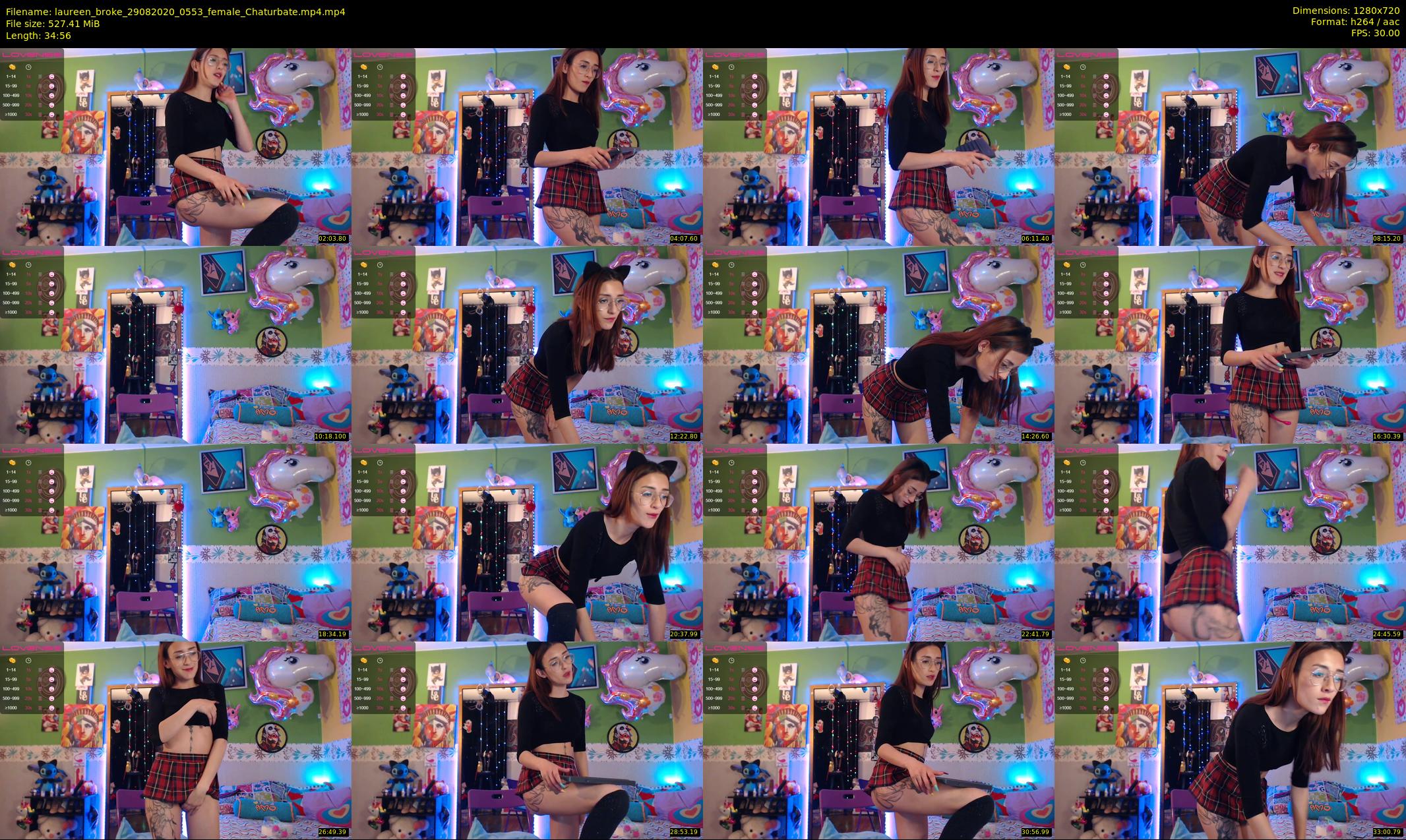 laureen_broke — 35 minute Chaturbate Female stripcam recording, 720p, Aug 29, 2020