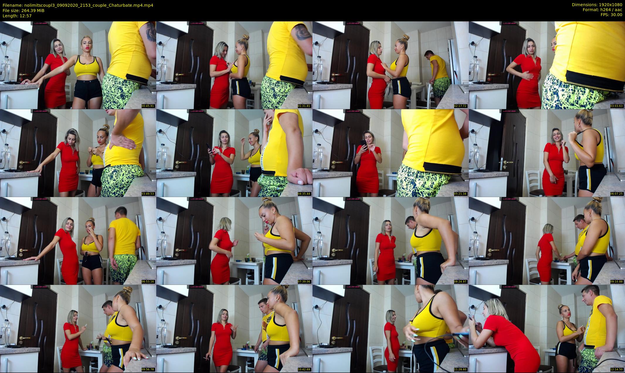 nolimitscoupl3 — 13 minute Chaturbate Couple stripcam recording, 1080p, Sep 9, 2020