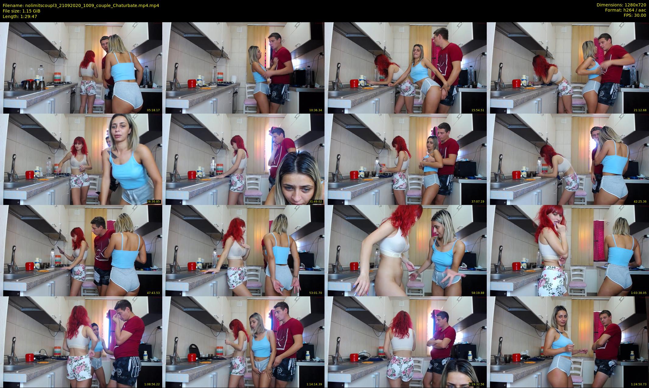nolimitscoupl3 — 90 minute Chaturbate Couple stripcam recording, 720p, Sep 21, 2020