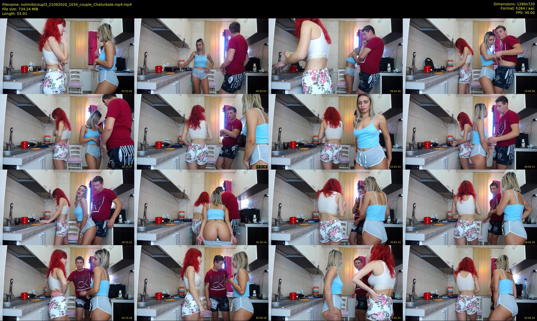 nolimitscoupl3 — 56 minute Chaturbate Couple stripcam recording, 720p, Sep 21, 2020