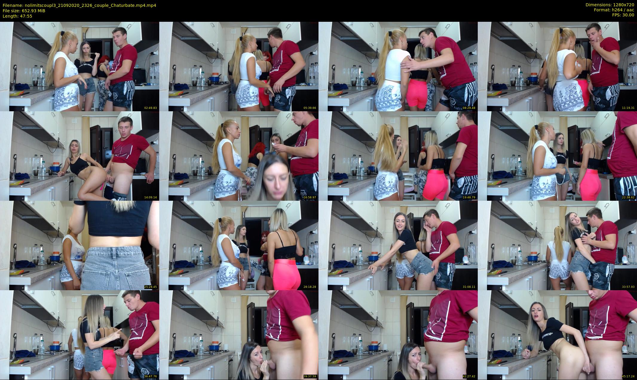 nolimitscoupl3 — 48 minute Chaturbate Couple stripcam recording, 720p, Sep 21, 2020