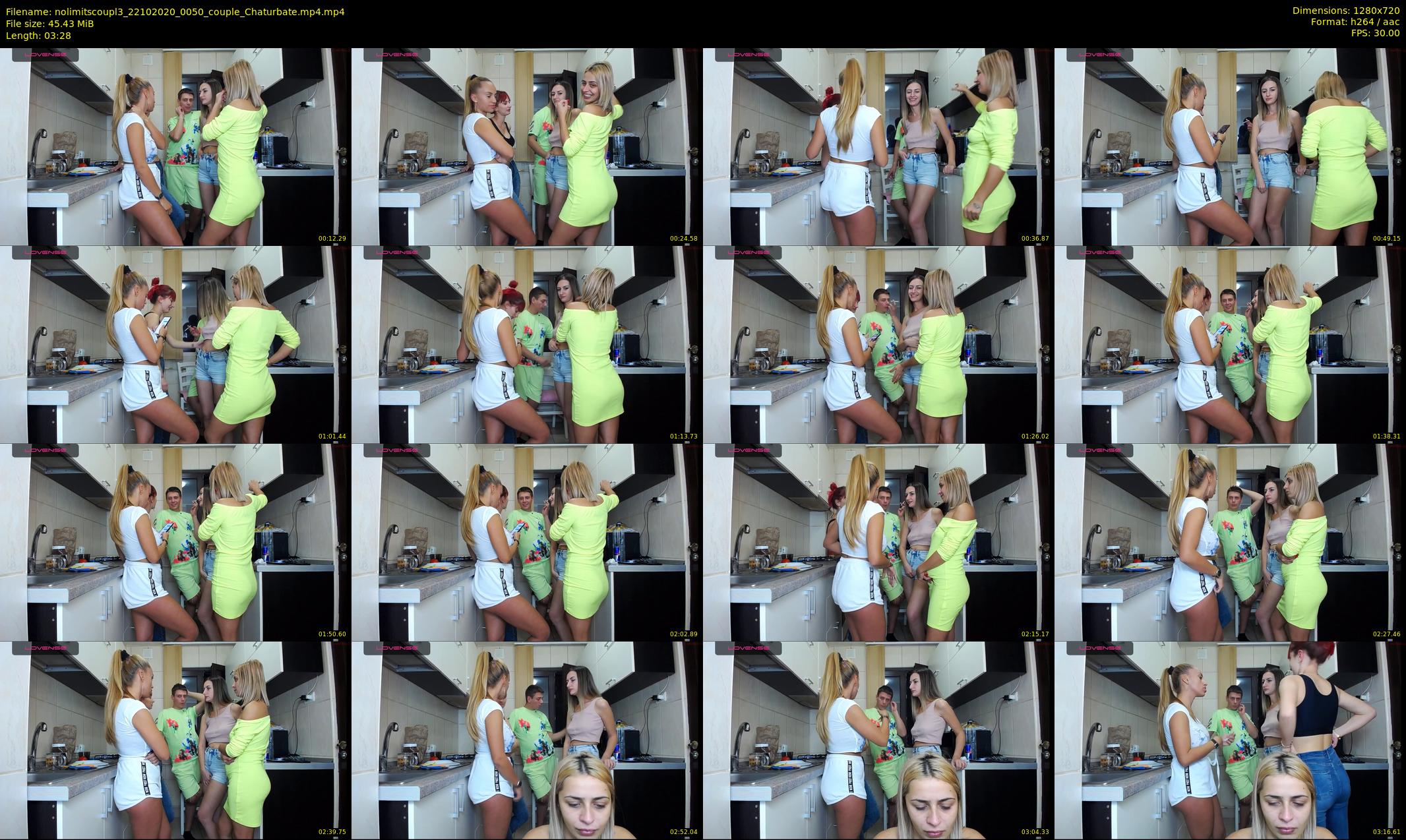nolimitscoupl3 — 4 minute Chaturbate Couple stripcam recording, 720p, Oct 22, 2020