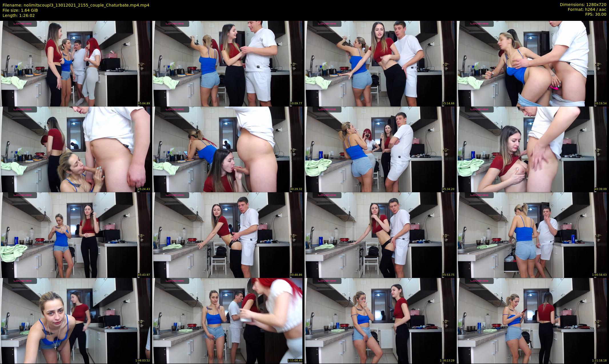nolimitscoupl3 — 87 minute Chaturbate Couple stripcam recording, 720p, Jan 13, 2021