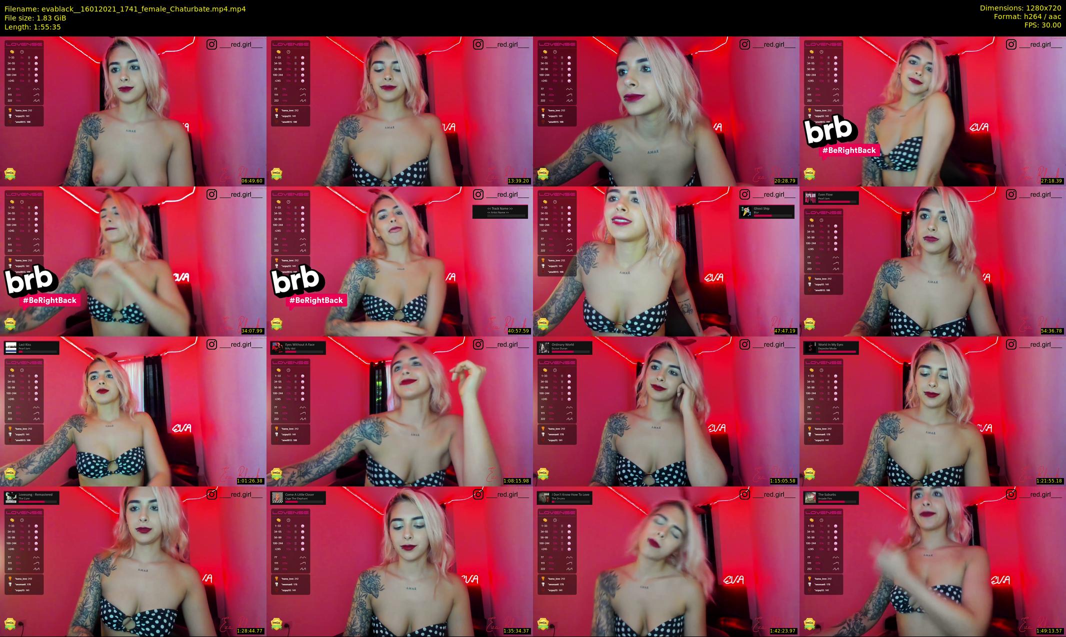evablack_ — 116 minute Chaturbate Female stripcam recording, 720p, Jan 16, 2021