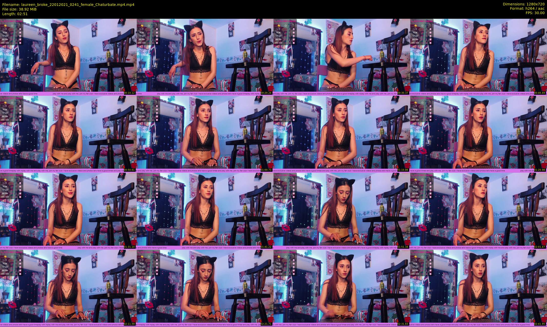 laureen_broke — 3 minute Chaturbate Female stripcam recording, 720p, Jan 22, 2021
