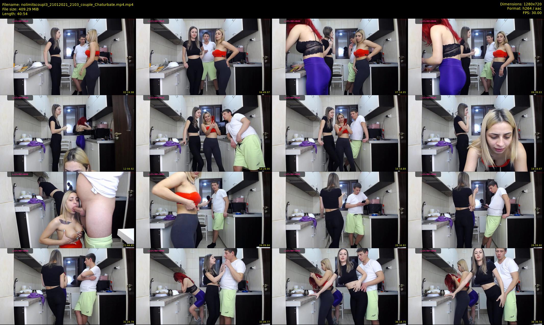 nolimitscoupl3 — 41 minute Chaturbate Couple stripcam recording, 720p, Jan 21, 2021