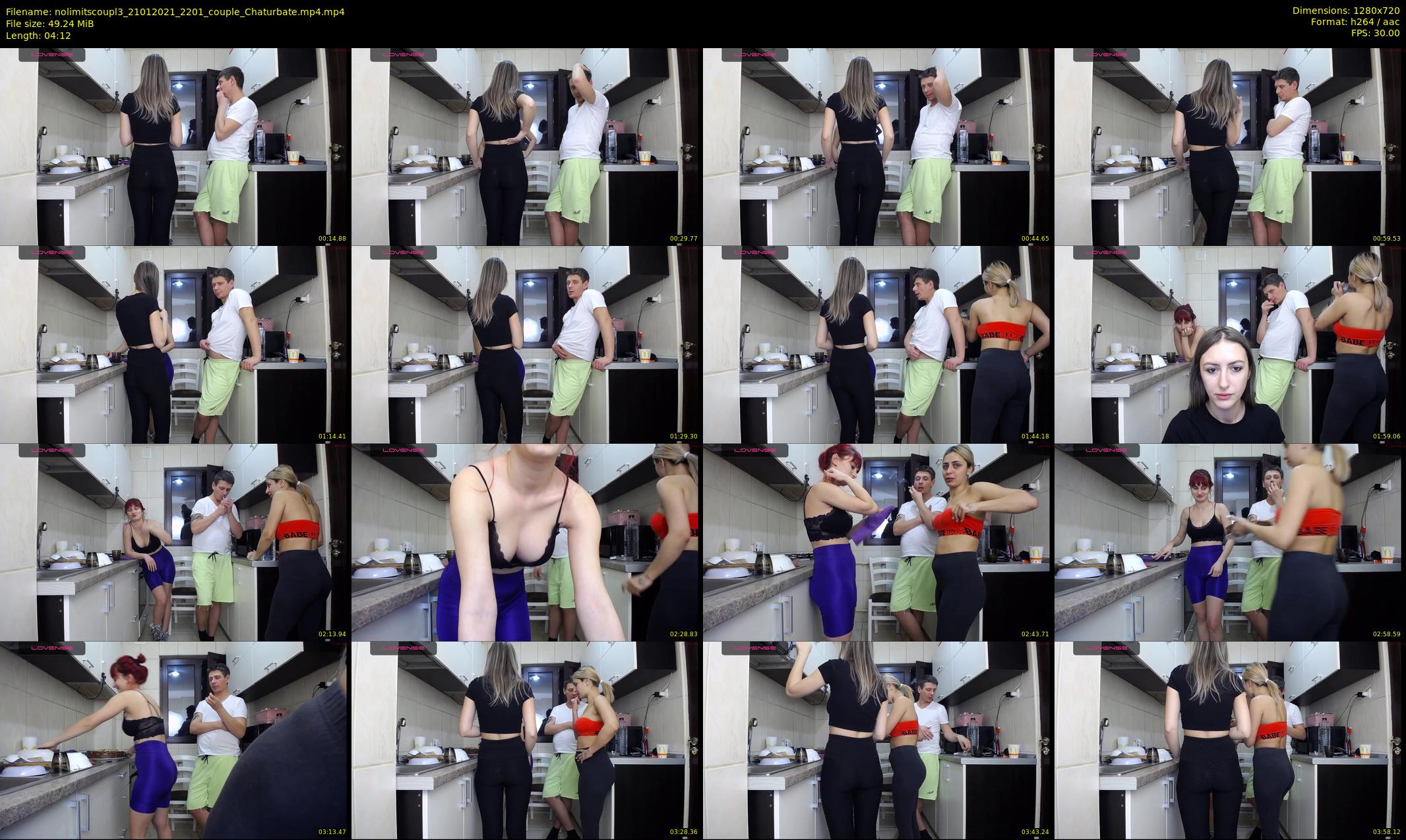 nolimitscoupl3 — 5 minute Chaturbate Couple stripcam recording, 720p, Jan 21, 2021