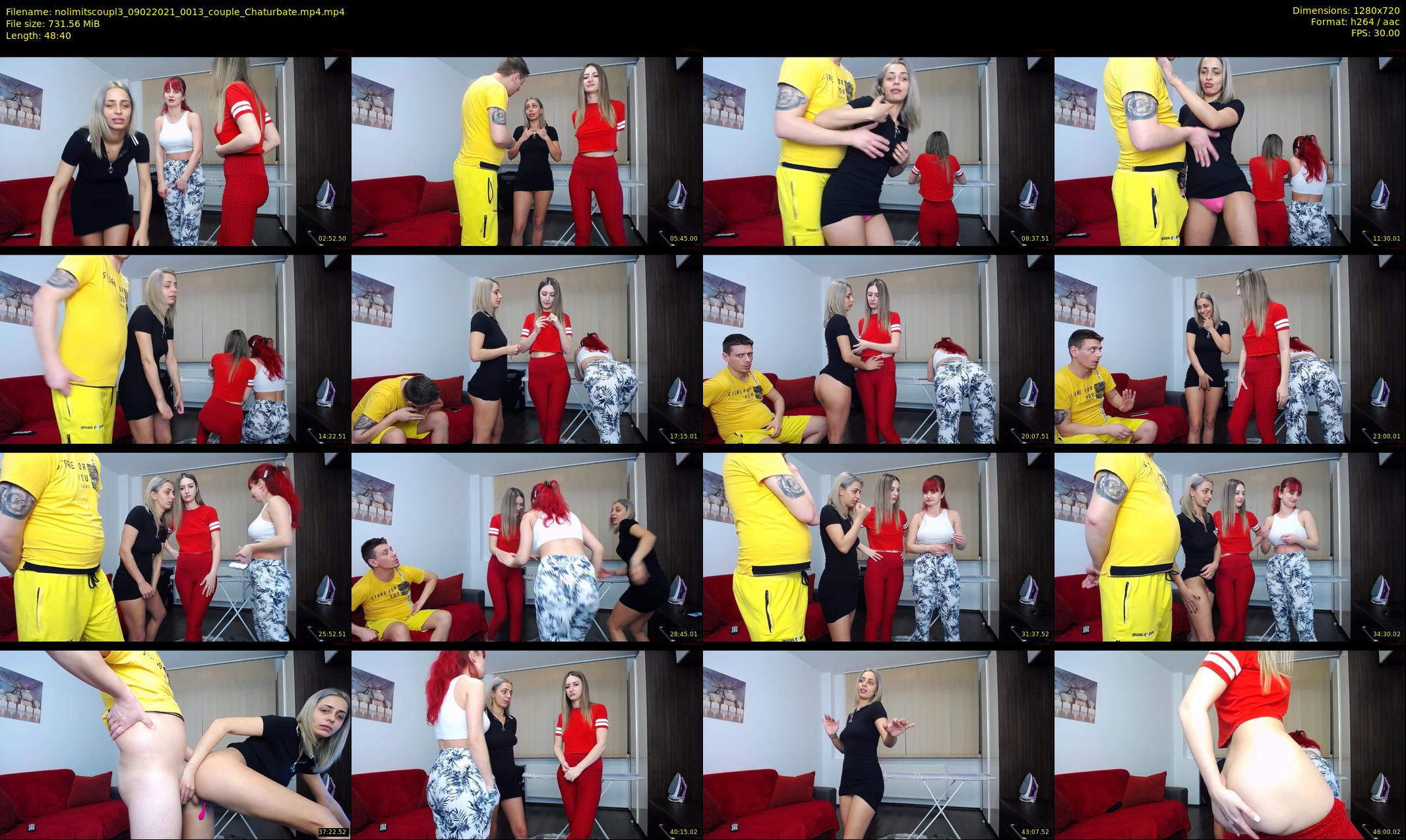 nolimitscoupl3 — 49 minute Chaturbate Couple stripcam recording, 720p, Feb 9, 2021