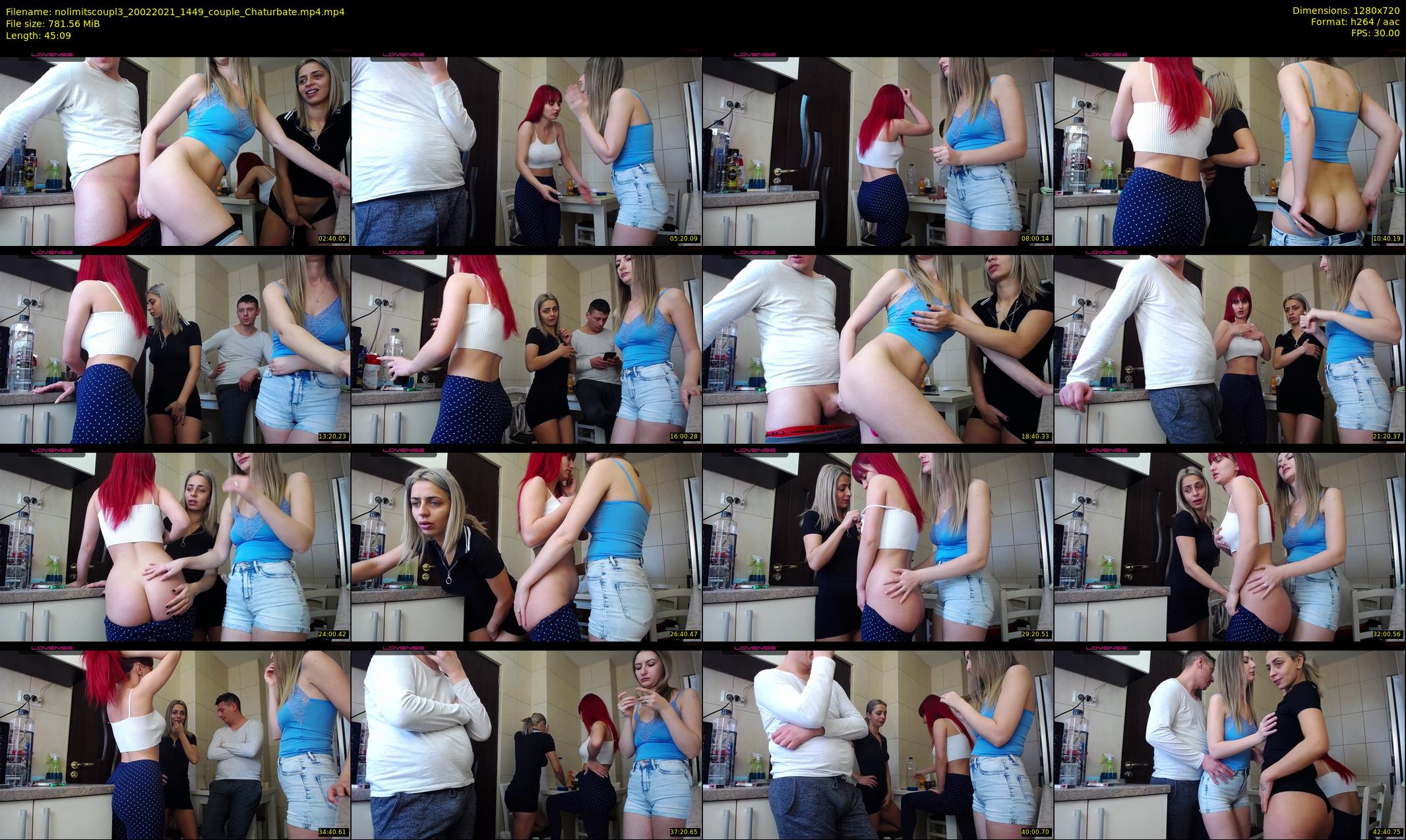 nolimitscoupl3 — 46 minute Chaturbate Couple stripcam recording, 720p, Feb 20, 2021