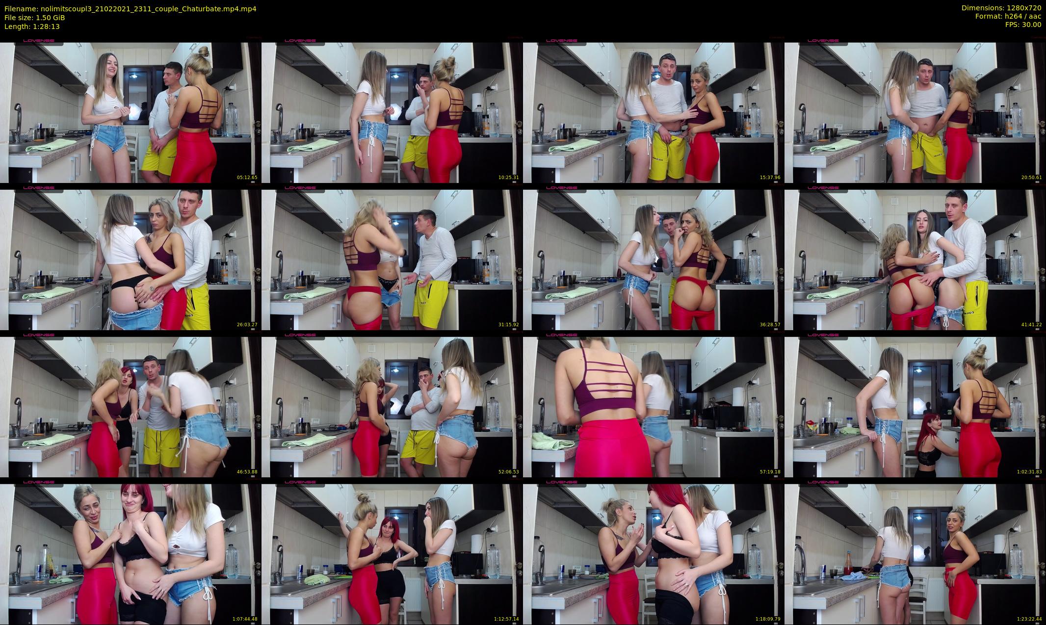 nolimitscoupl3 — 89 minute Chaturbate Couple stripcam recording, 720p, Feb 21, 2021