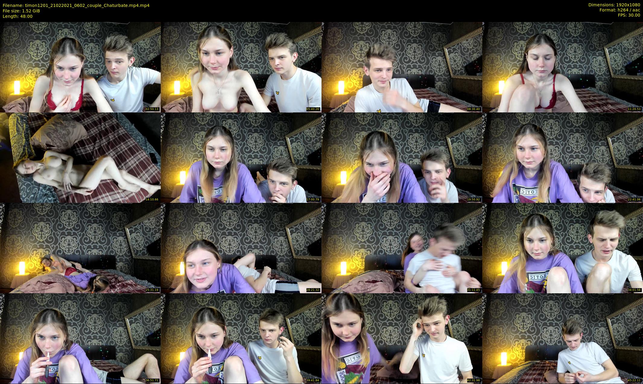 timon1201 — 48 minute Chaturbate Couple stripcam recording, 1080p, Feb 21, 2021