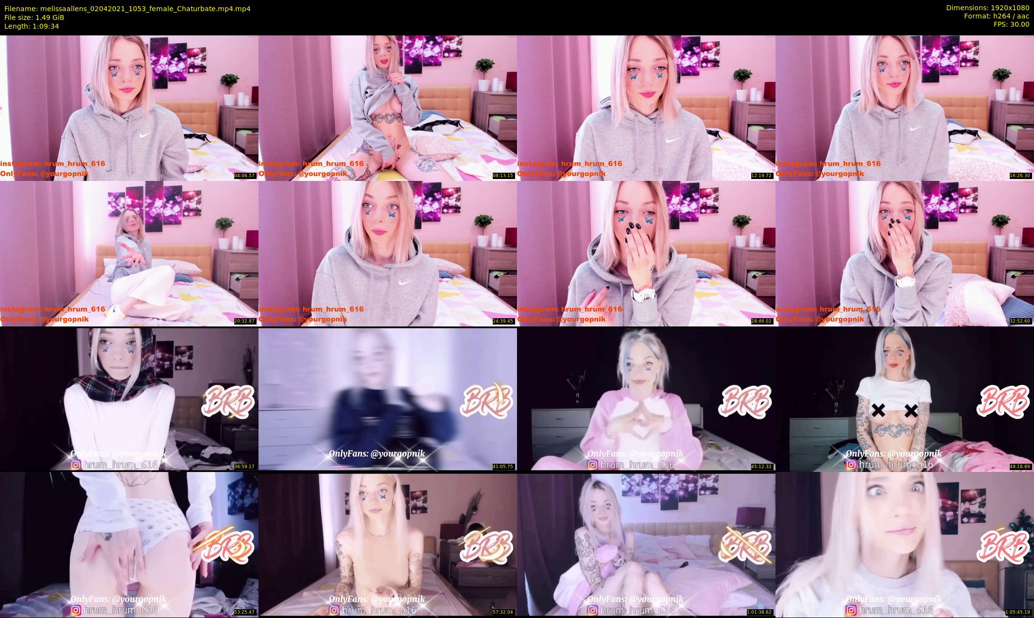 melissaallens — 70 minute Chaturbate Female stripcam recording, 1080p, Apr 2, 2021