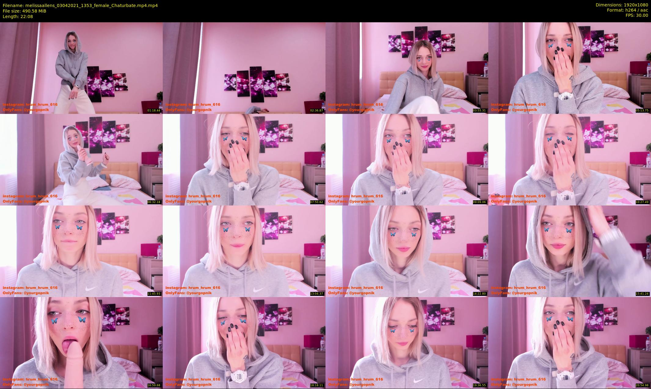 melissaallens — 23 minute Chaturbate Female stripcam recording, 1080p, Apr 3, 2021