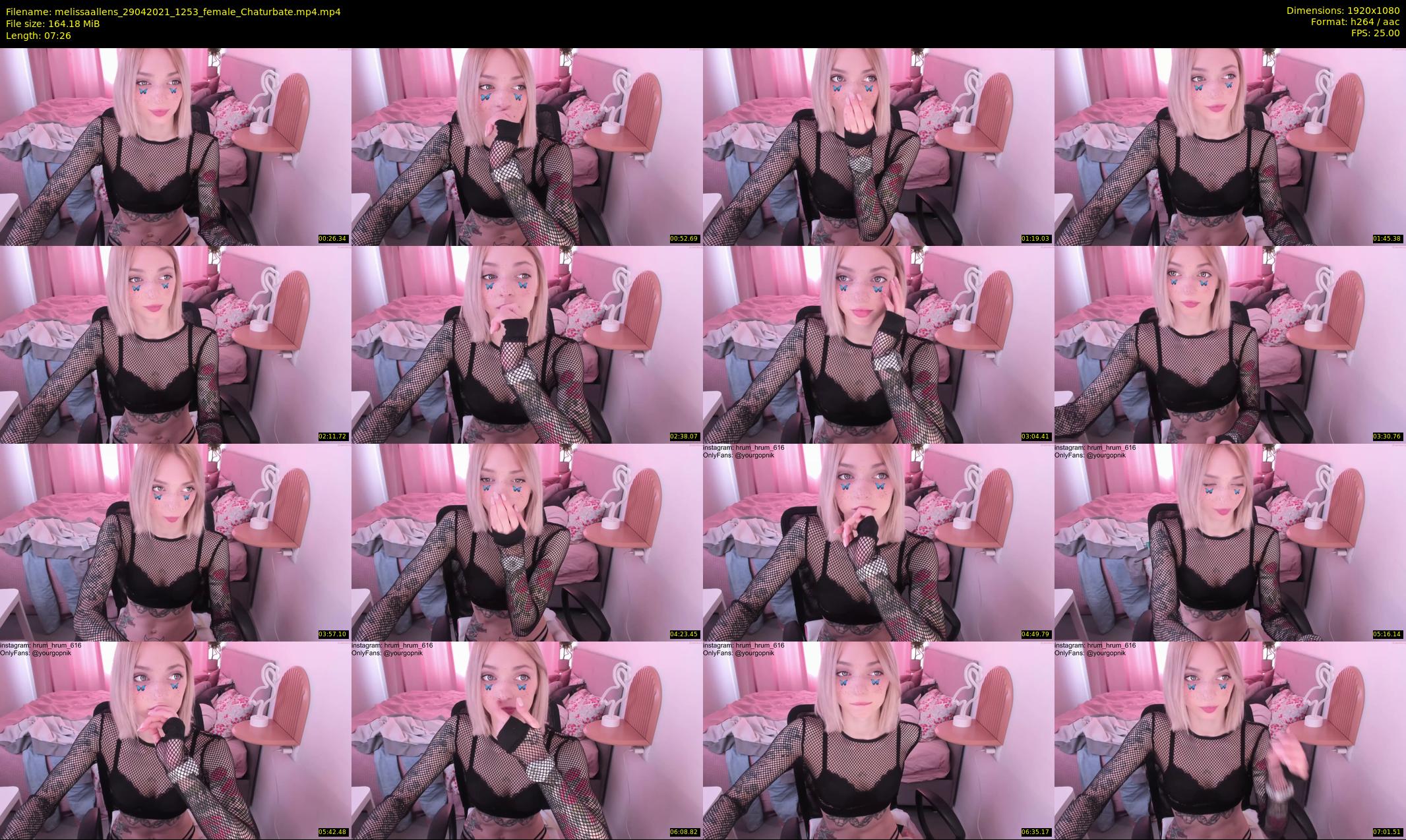 melissaallens — 8 minute Chaturbate Female stripcam recording, 1080p, Apr 29, 2021