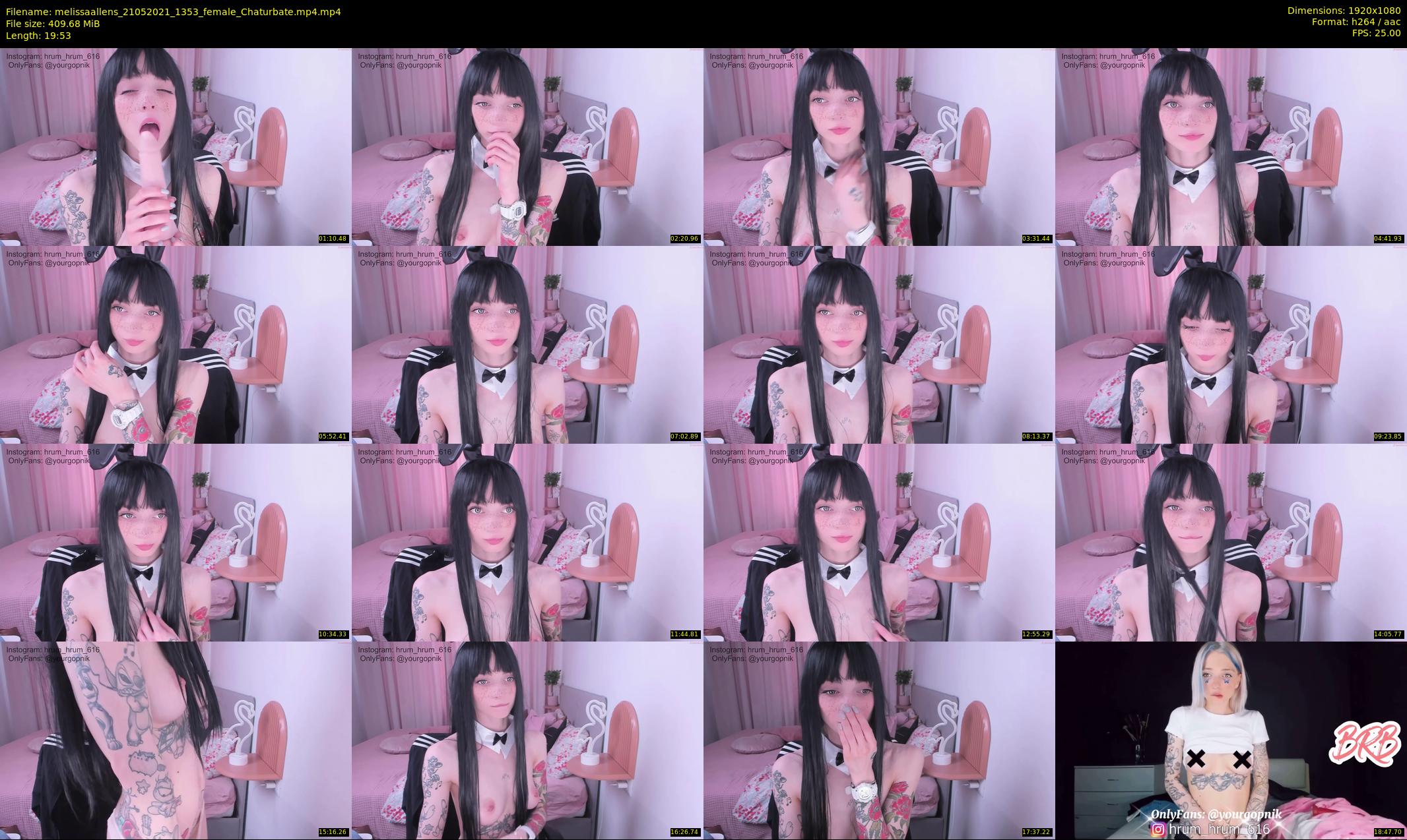 melissaallens — 20 minute Chaturbate Female stripcam recording, 1080p, May 21, 2021