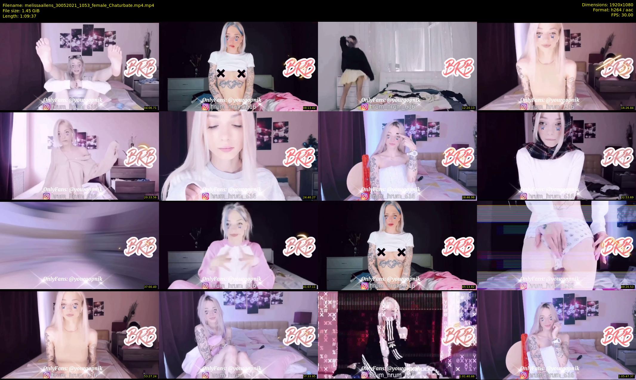 melissaallens — 70 minute Chaturbate Female stripcam recording, 1080p, May 30, 2021
