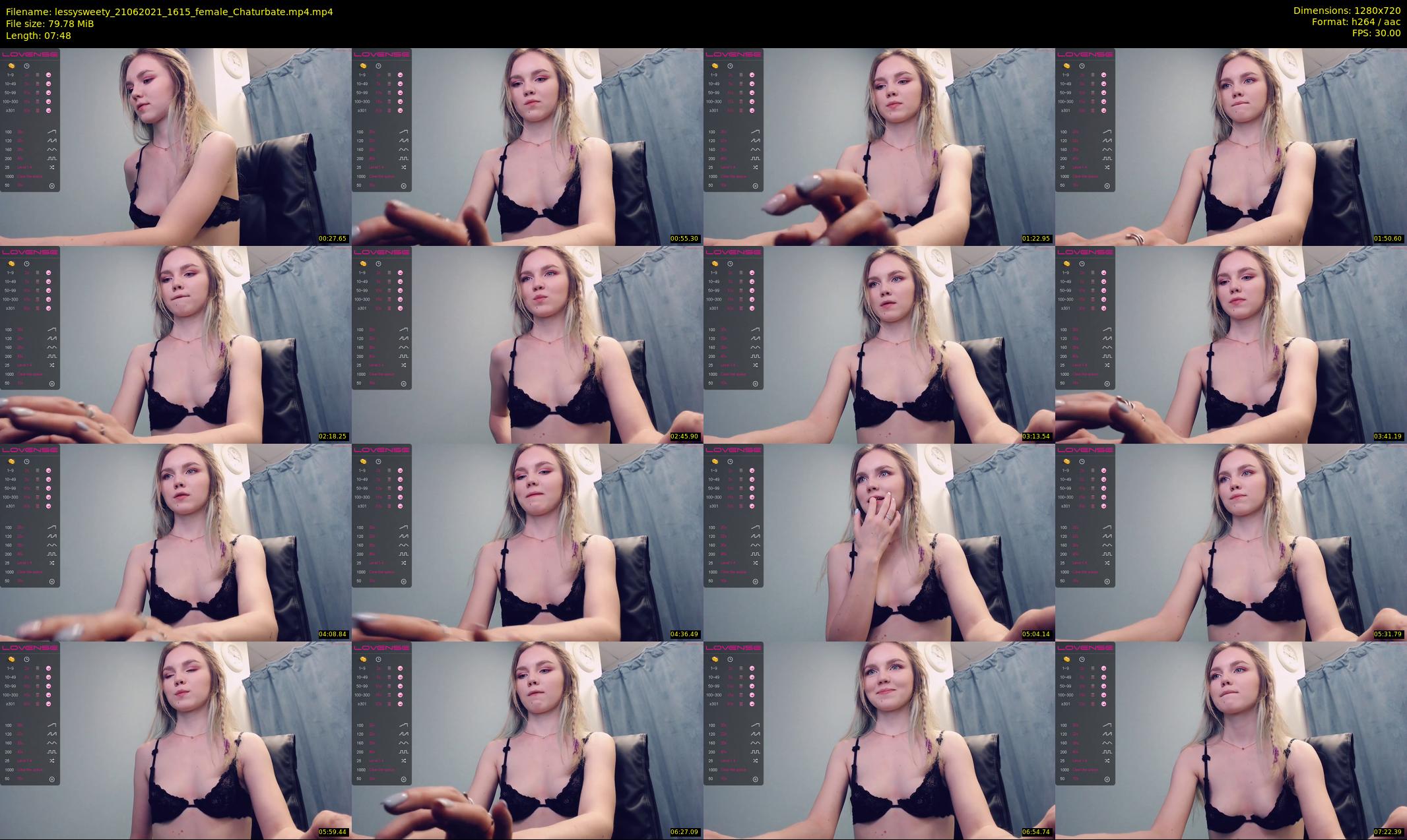 lessysweety — 8 minute Chaturbate Female stripcam recording, 720p, Jun 21, 2021