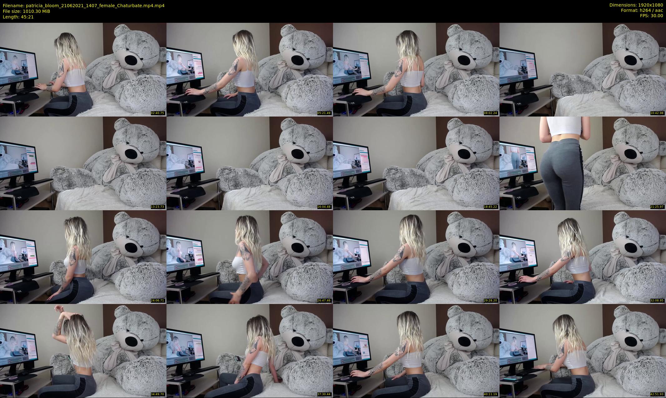 patricia_bloom — 46 minute Chaturbate Female stripcam recording, 1080p, Jun 21, 2021