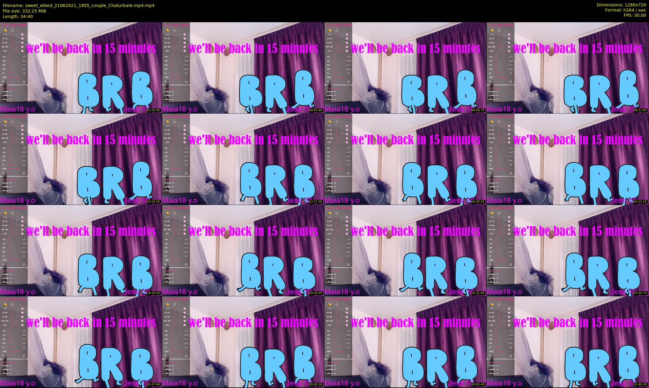 sweet_wiked — 35 minute Chaturbate Couple stripcam recording, 720p, Jun 21, 2021