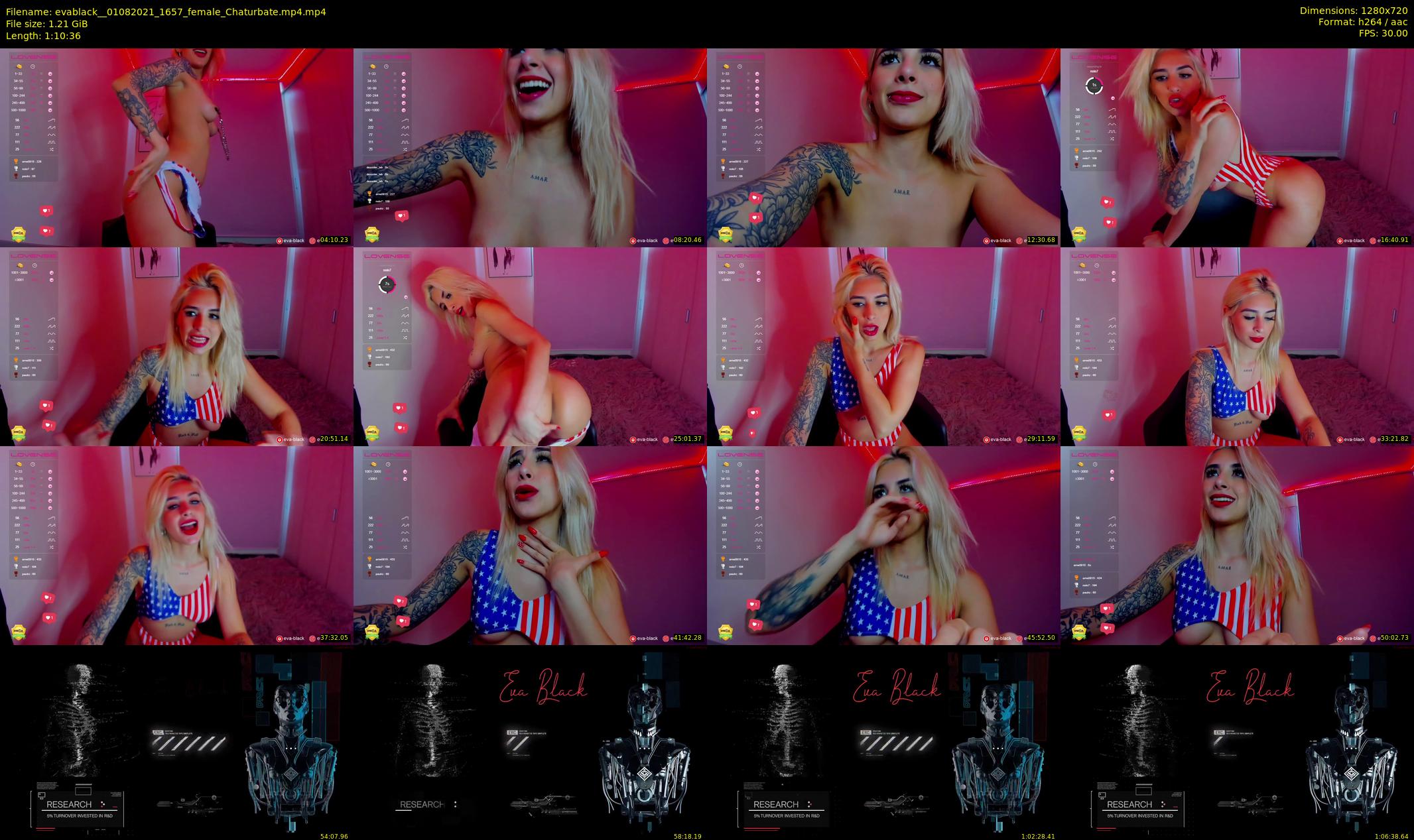 evablack_ — 71 minute Chaturbate Female stripcam recording, 720p, Aug 1, 2021