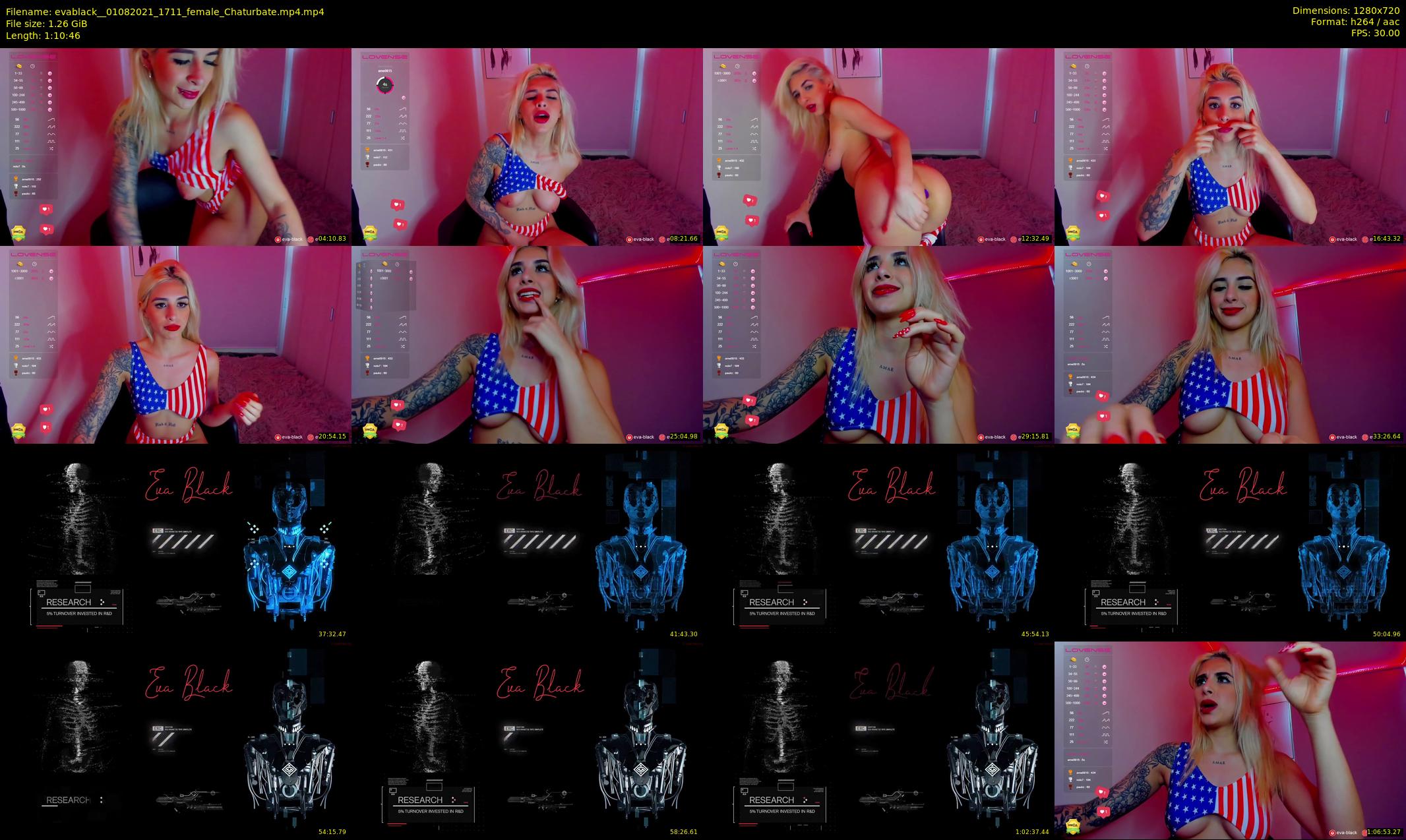 evablack_ — 71 minute Chaturbate Female stripcam recording, 720p, Aug 1, 2021