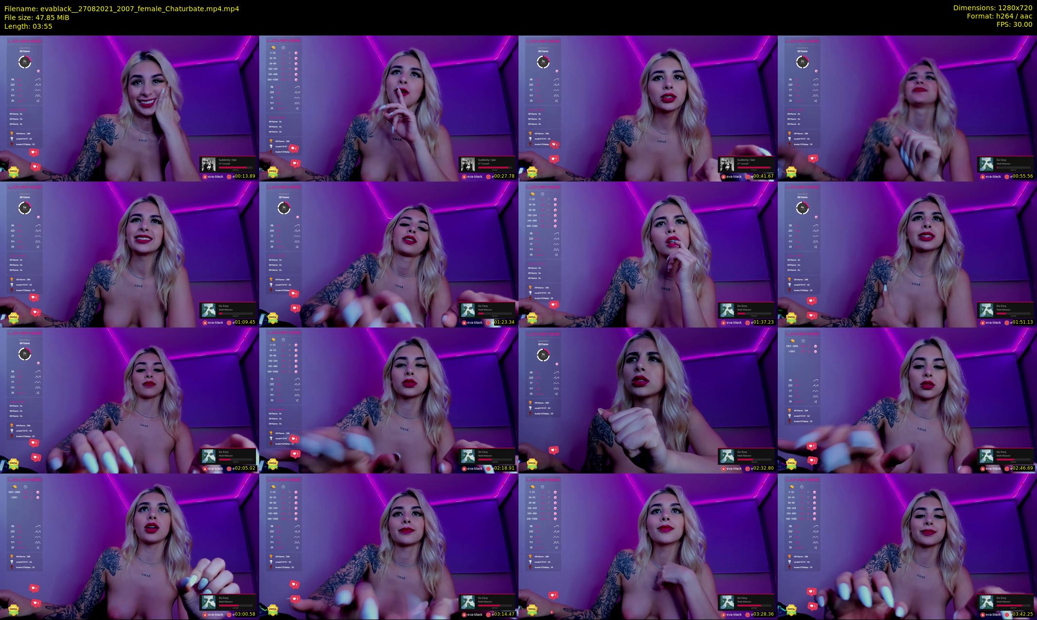evablack_ — 4 minute Chaturbate Female stripcam recording, 720p, Aug 27, 2021
