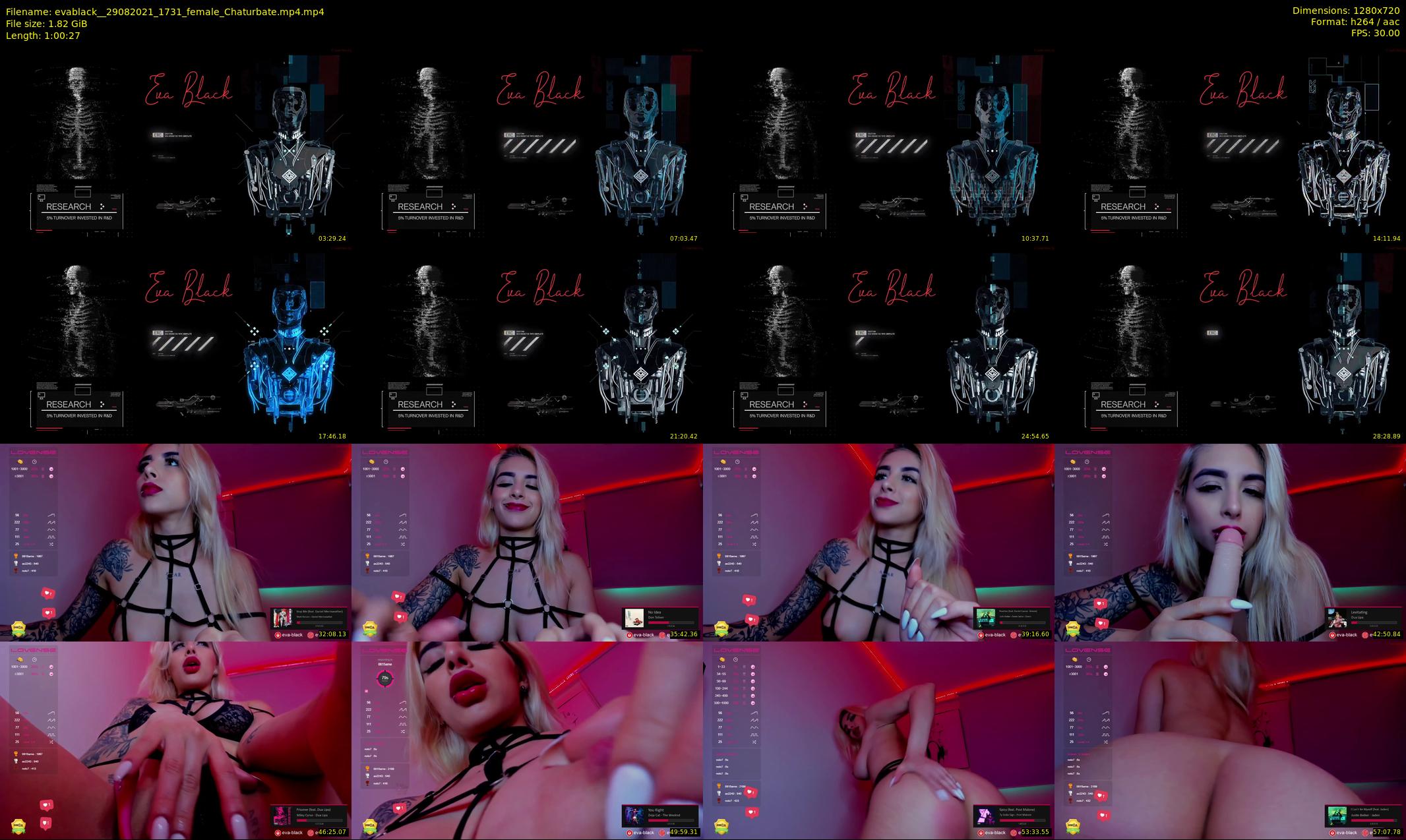evablack_ — 61 minute Chaturbate Female stripcam recording, 720p, Aug 29, 2021
