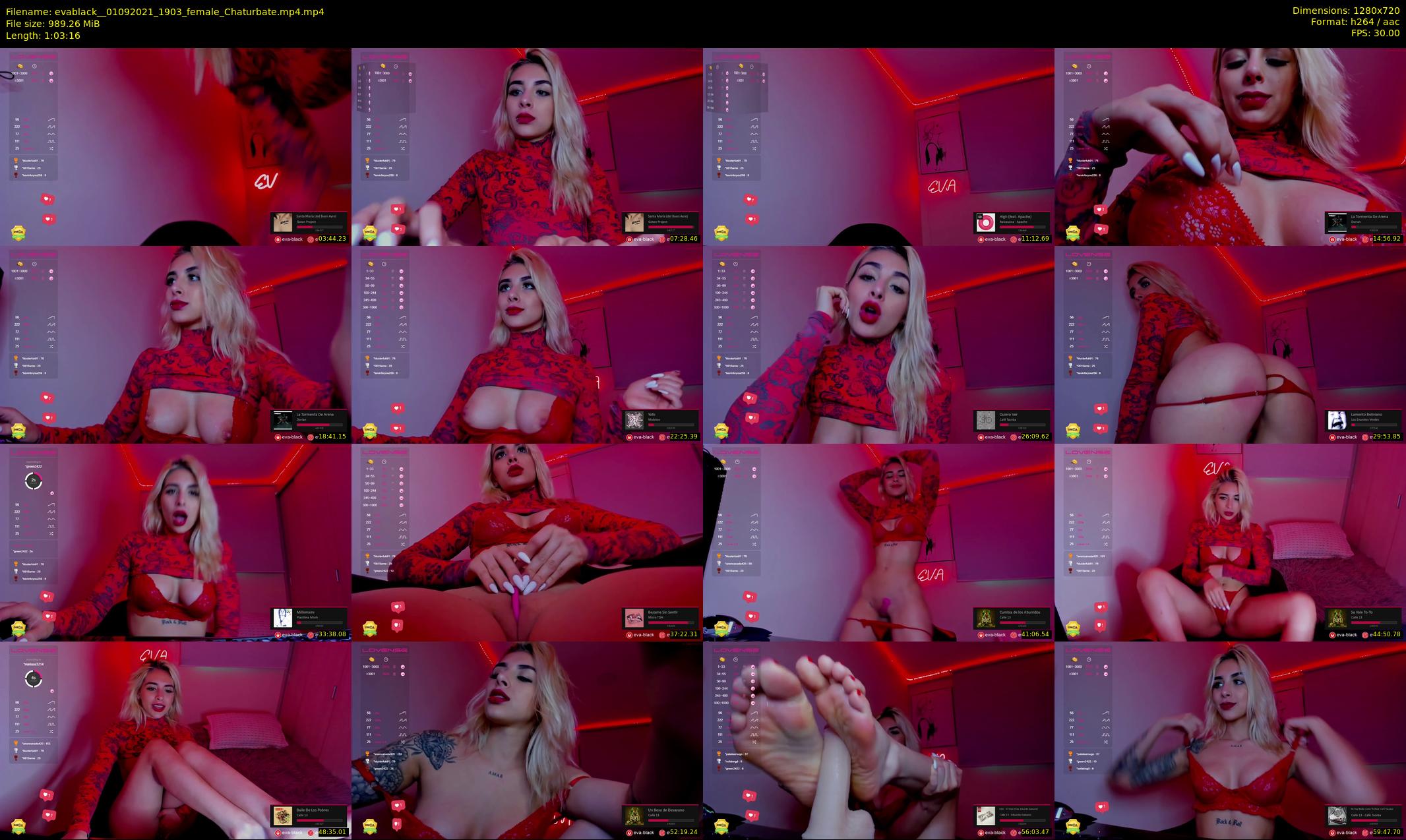 evablack_ — 64 minute Chaturbate Female stripcam recording, 720p, Sep 1, 2021