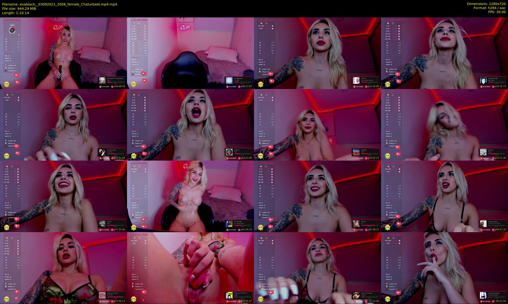 evablack_ — 71 minute Chaturbate Female stripcam recording, 720p, Sep 3, 2021