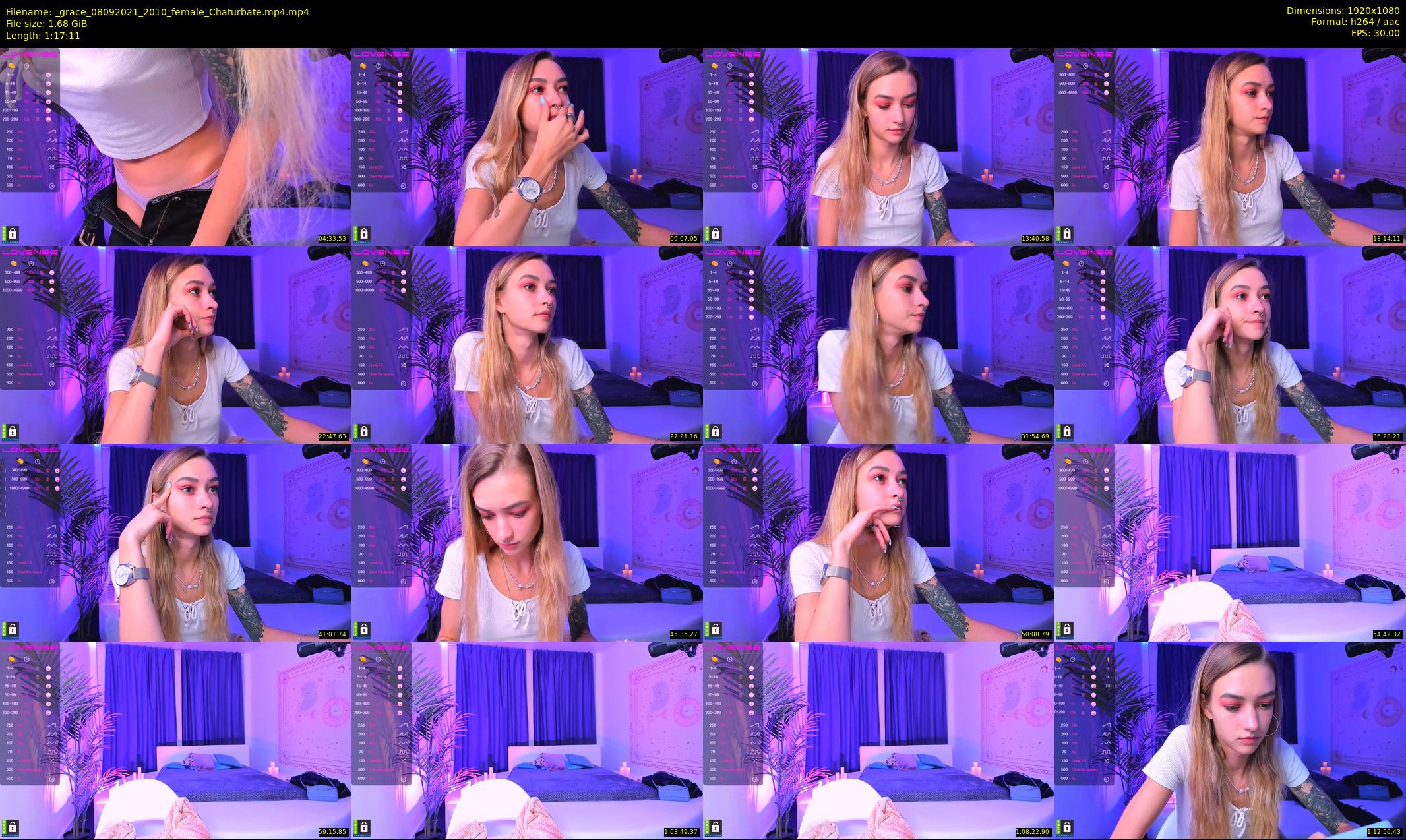 _grace — 78 minute Chaturbate Female stripcam recording, 1080p, Sep 8, 2021