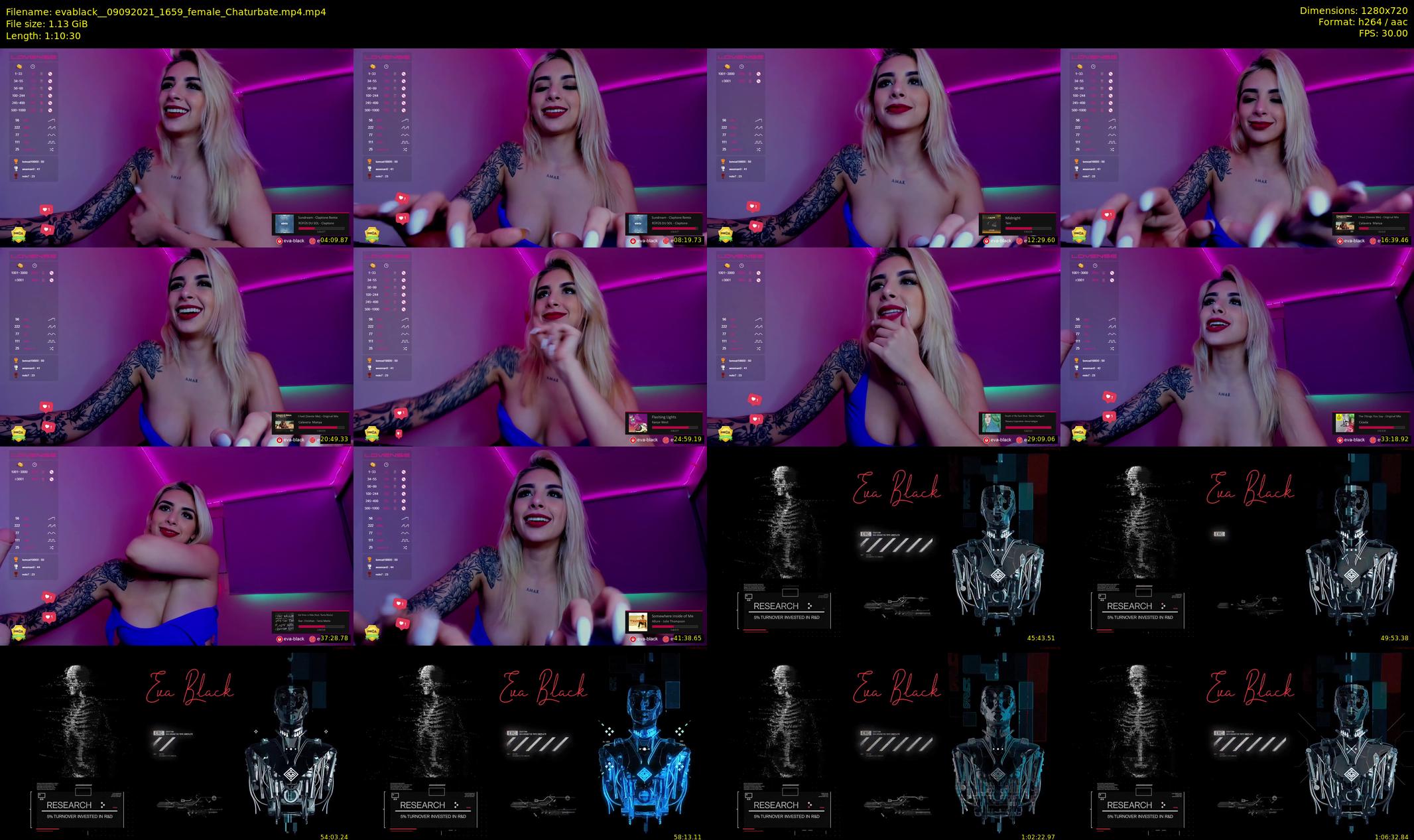 evablack_ — 71 minute Chaturbate Female stripcam recording, 720p, Sep 9, 2021