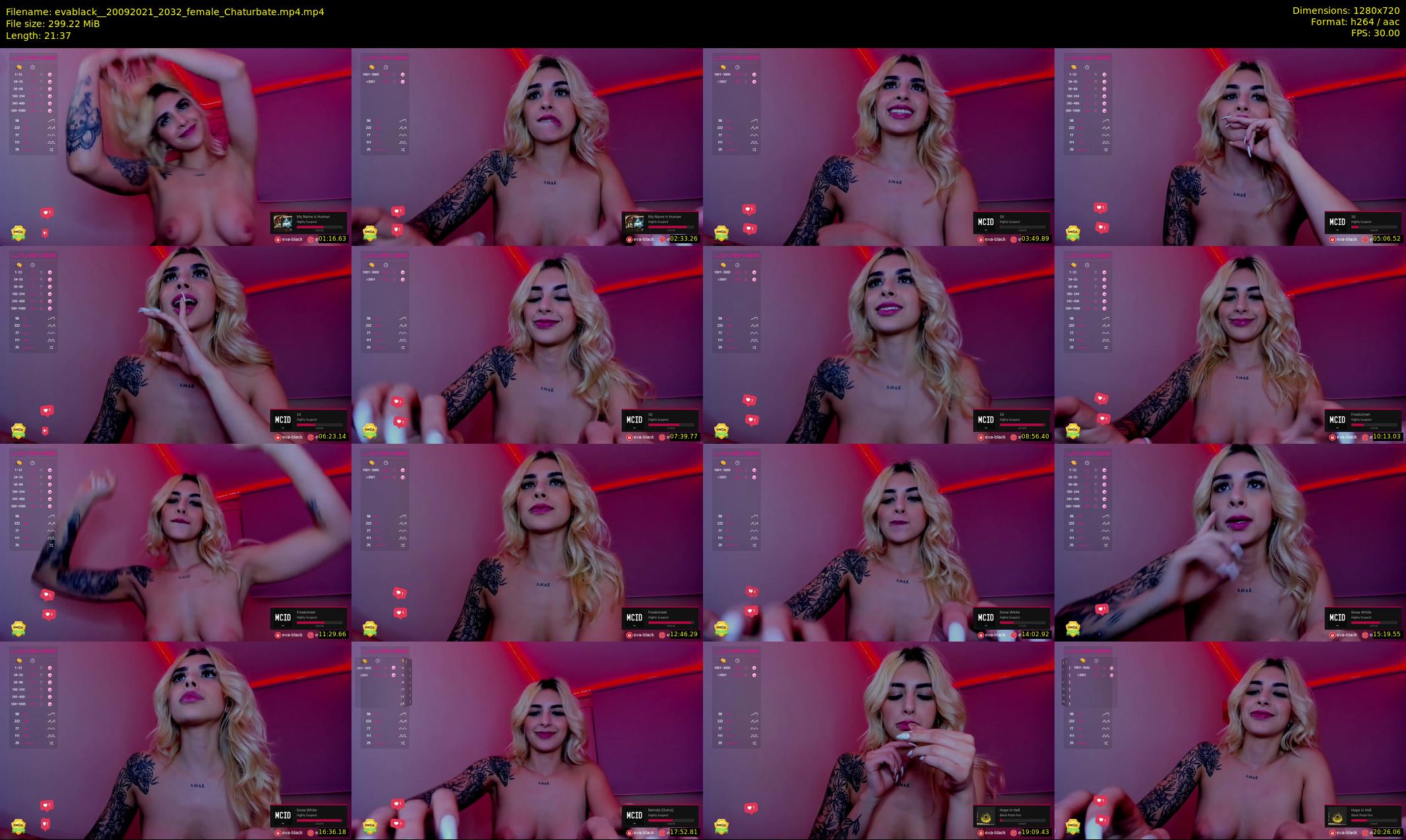 evablack_ — 22 minute Chaturbate Female stripcam recording, 720p, Sep 20, 2021