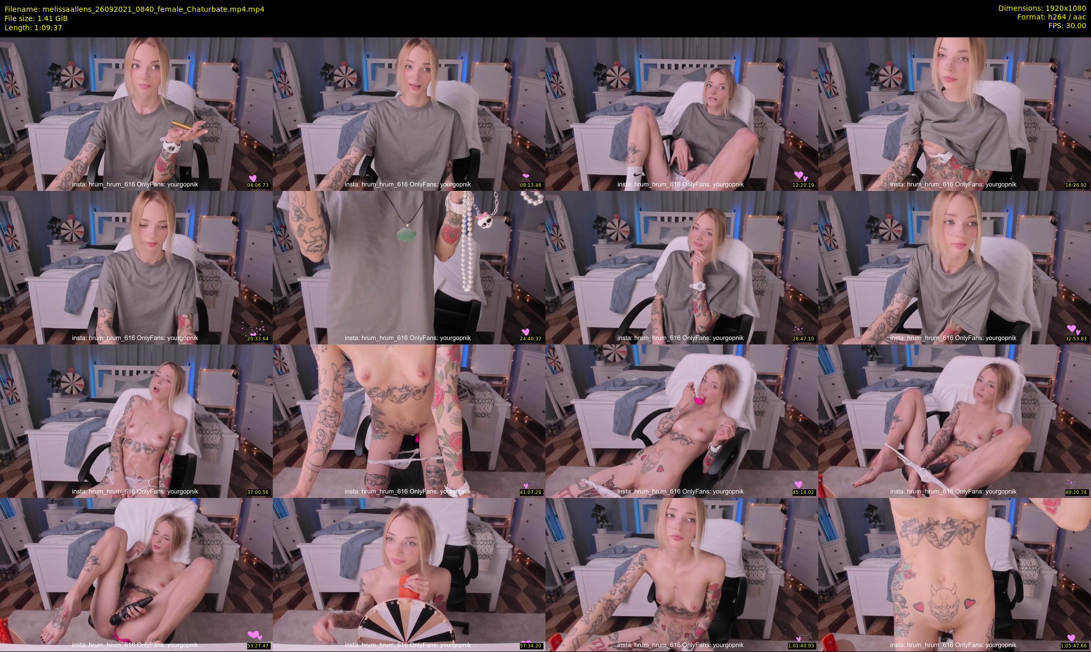 melissaallens — 70 minute Chaturbate Female stripcam recording, 1080p, Sep 26, 2021