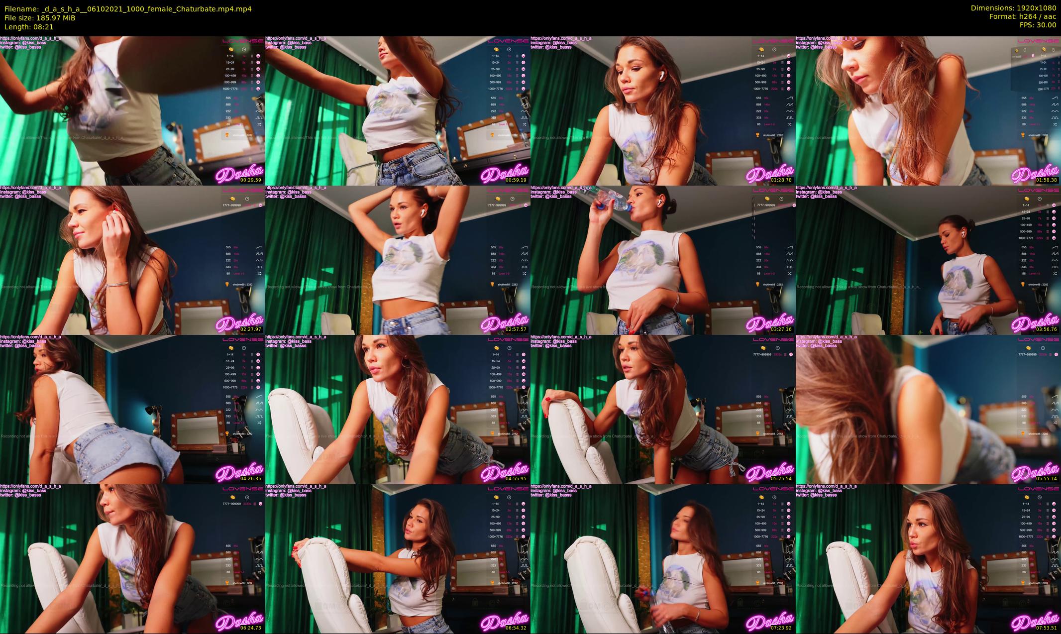 _d_a_s_h_a_ — 9 minute Chaturbate Female stripcam recording, 1080p, Oct 6, 2021