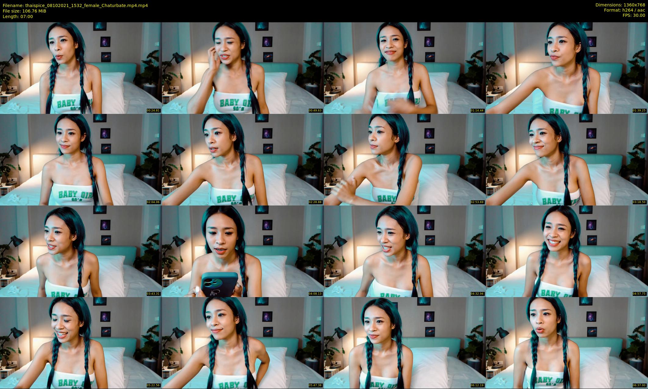 thaispice — 7 minute Chaturbate Female stripcam recording, 720p, Oct 8, 2021