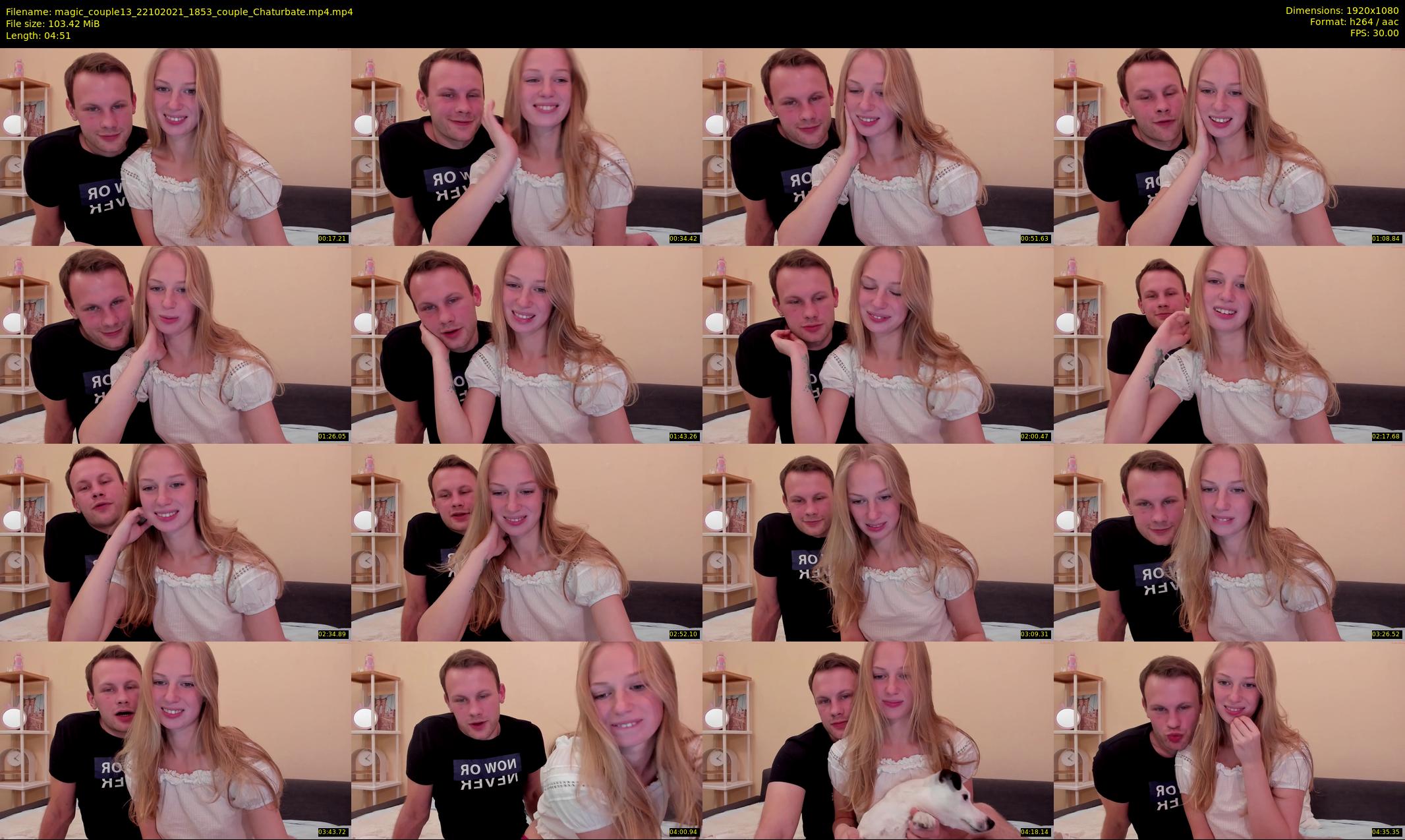 magic_couple13 — 5 minute Chaturbate Couple stripcam recording, 1080p, Oct 22, 2021